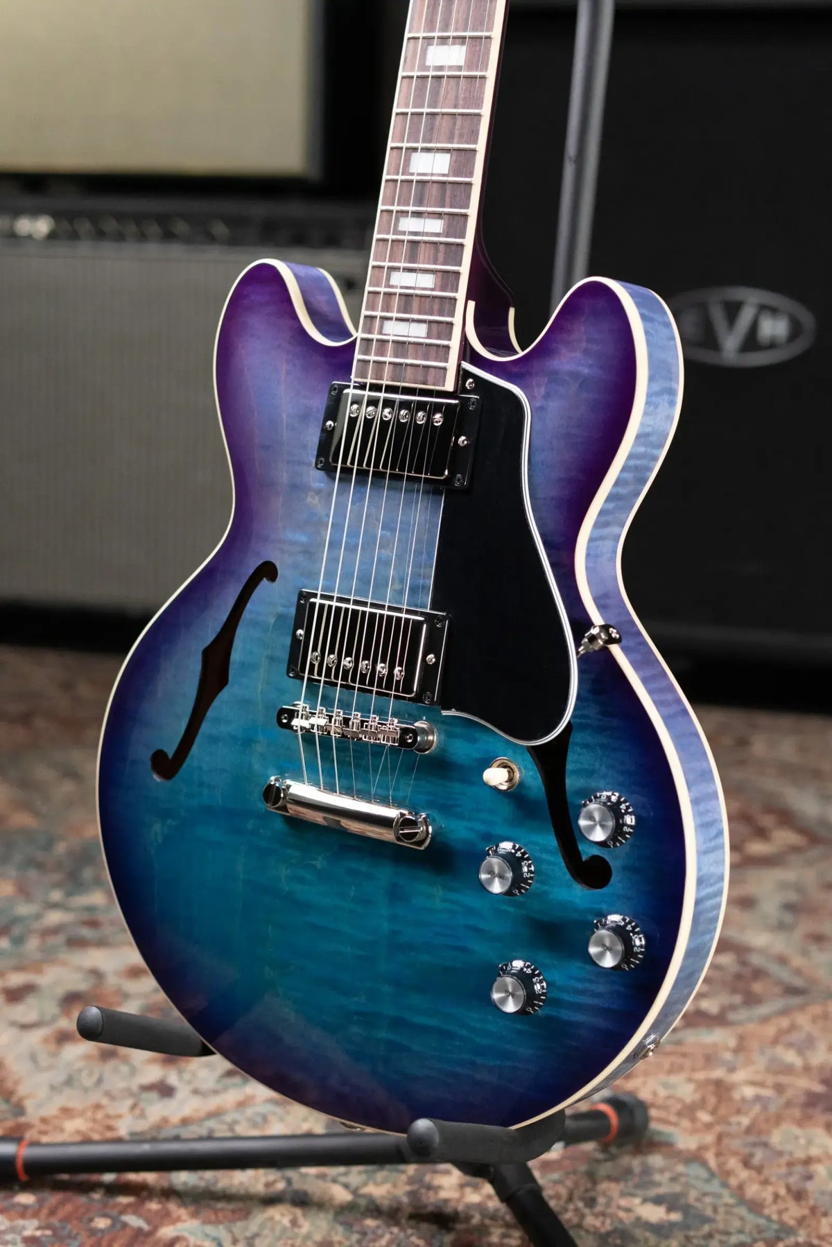 Gibson ES-339 Figured Semi-hollow Electric Guitar - Blueberry Burst with Hardshell Case