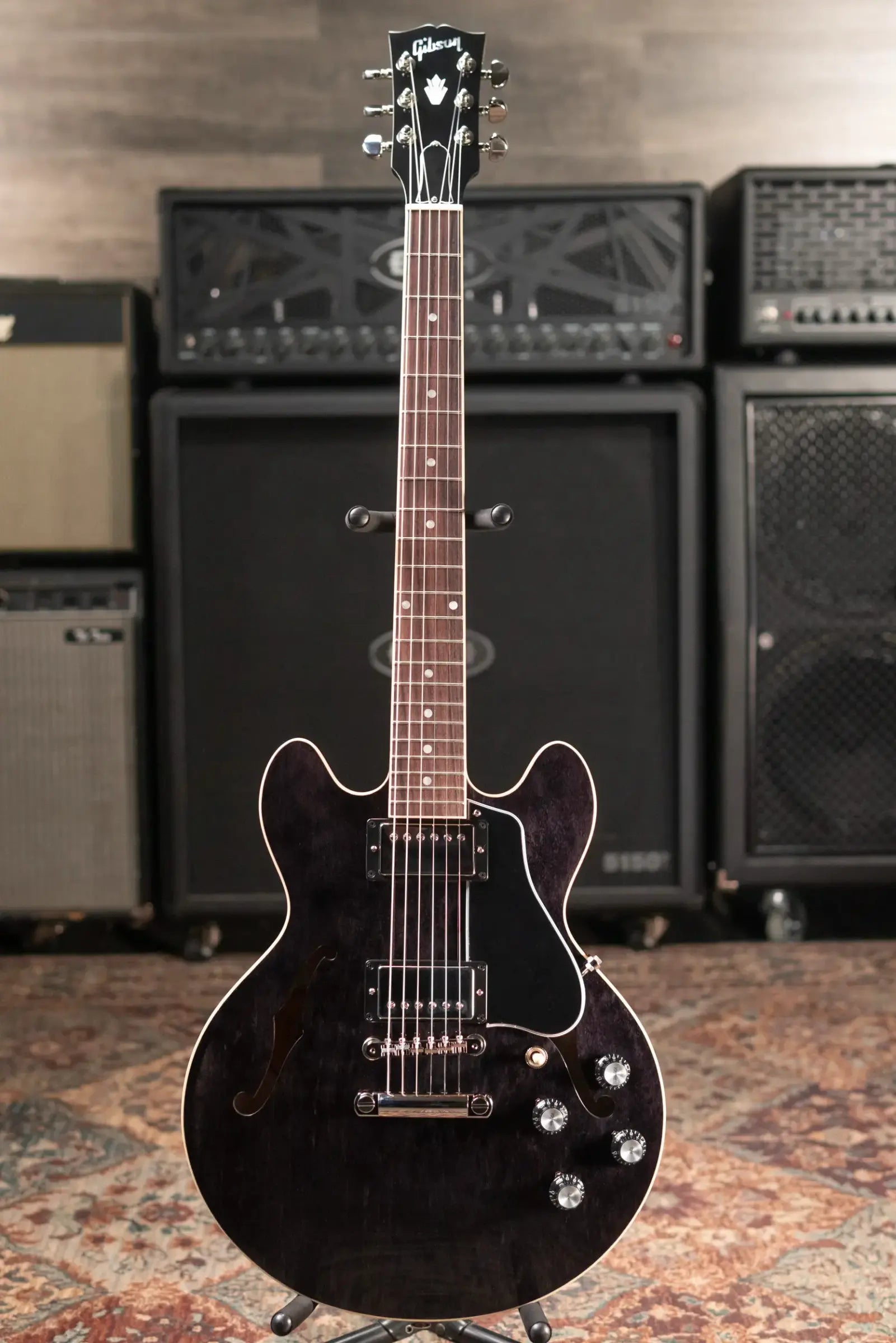 Gibson ES-339 Semi-Hollow Electric Guitar - Trans Ebony with Hardshell Case