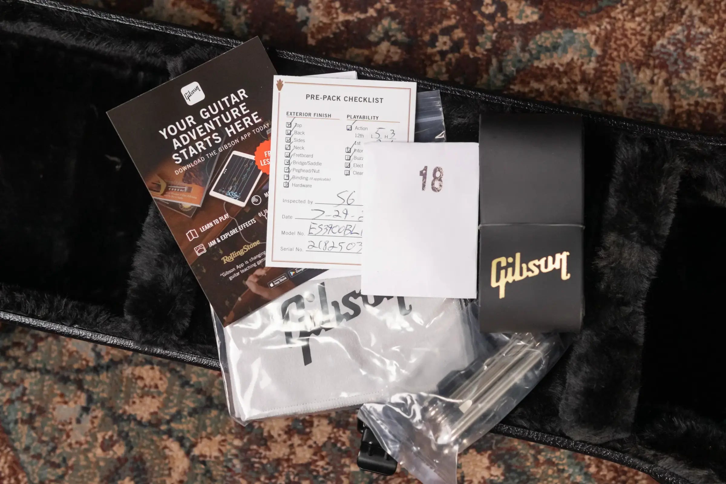Gibson ES-339 Semi-Hollow Electric Guitar - Trans Ebony with Hardshell Case