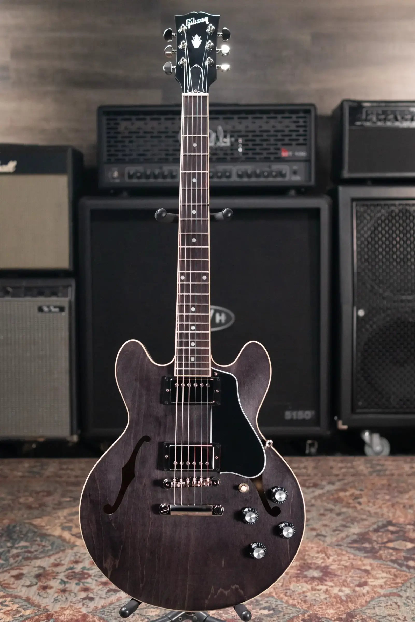 Gibson ES-339 Semi-Hollow Electric Guitar - Trans Ebony with Hardshell Case