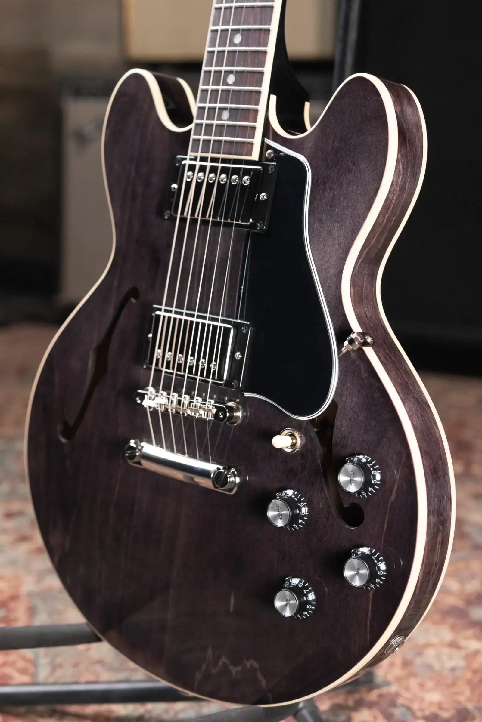 Gibson ES-339 Semi-Hollow Electric Guitar - Trans Ebony with Hardshell Case