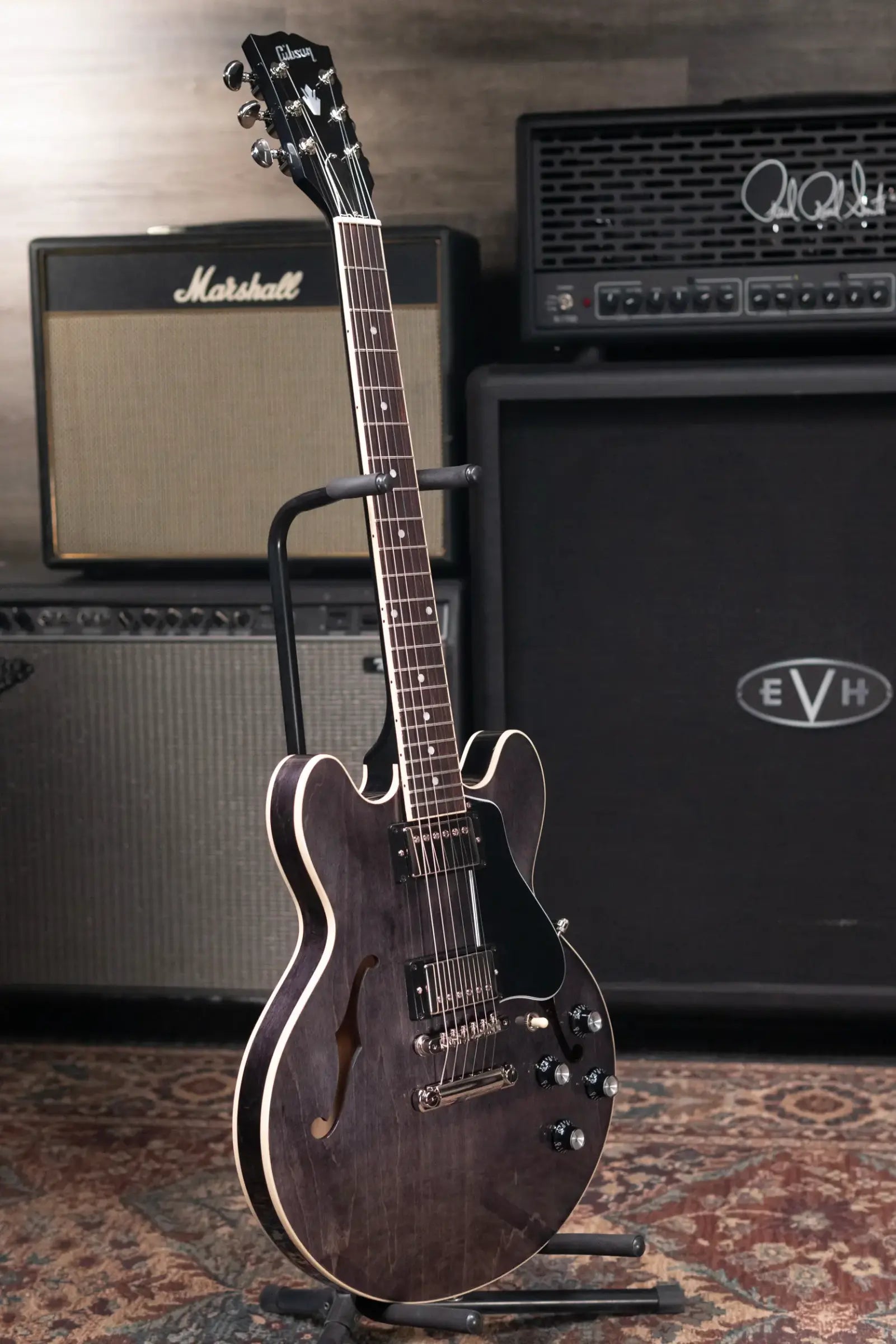 Gibson ES-339 Semi-Hollow Electric Guitar - Trans Ebony with Hardshell Case