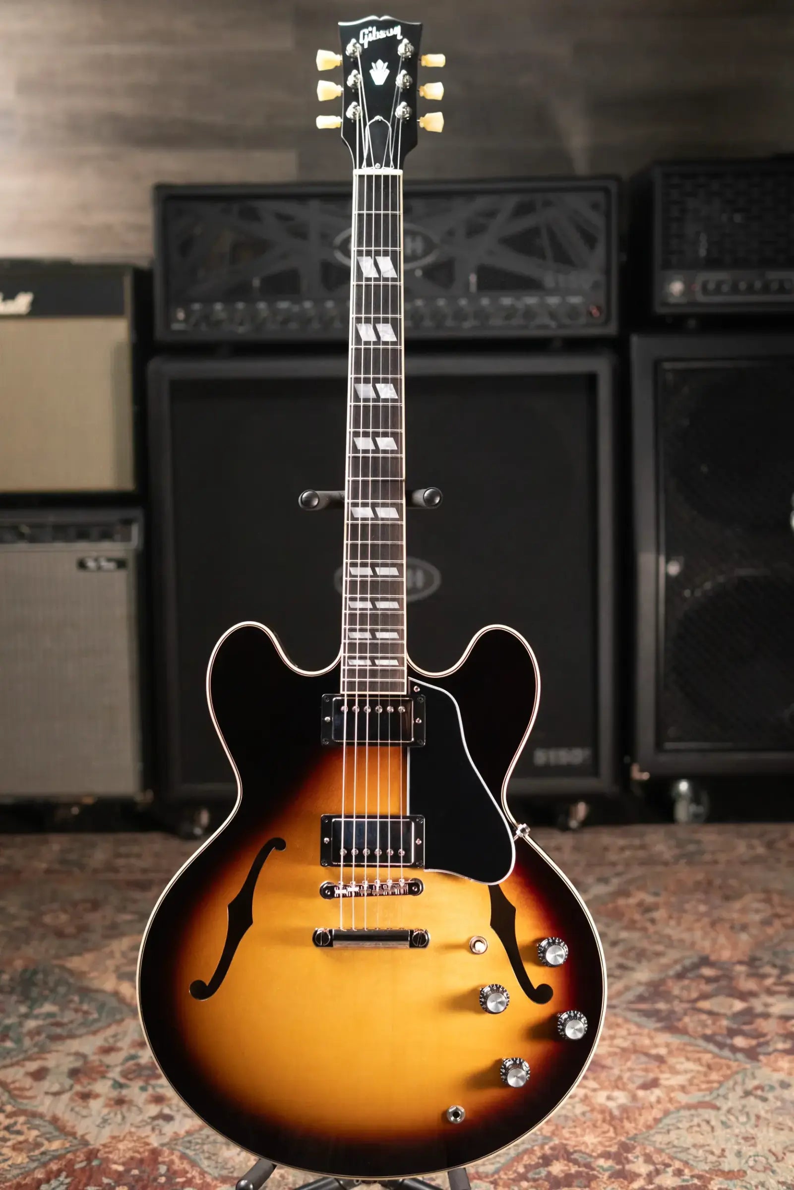 Gibson ES-345 Semi-Hollow Electric Guitar - Vintage Burst with Hardshell Case