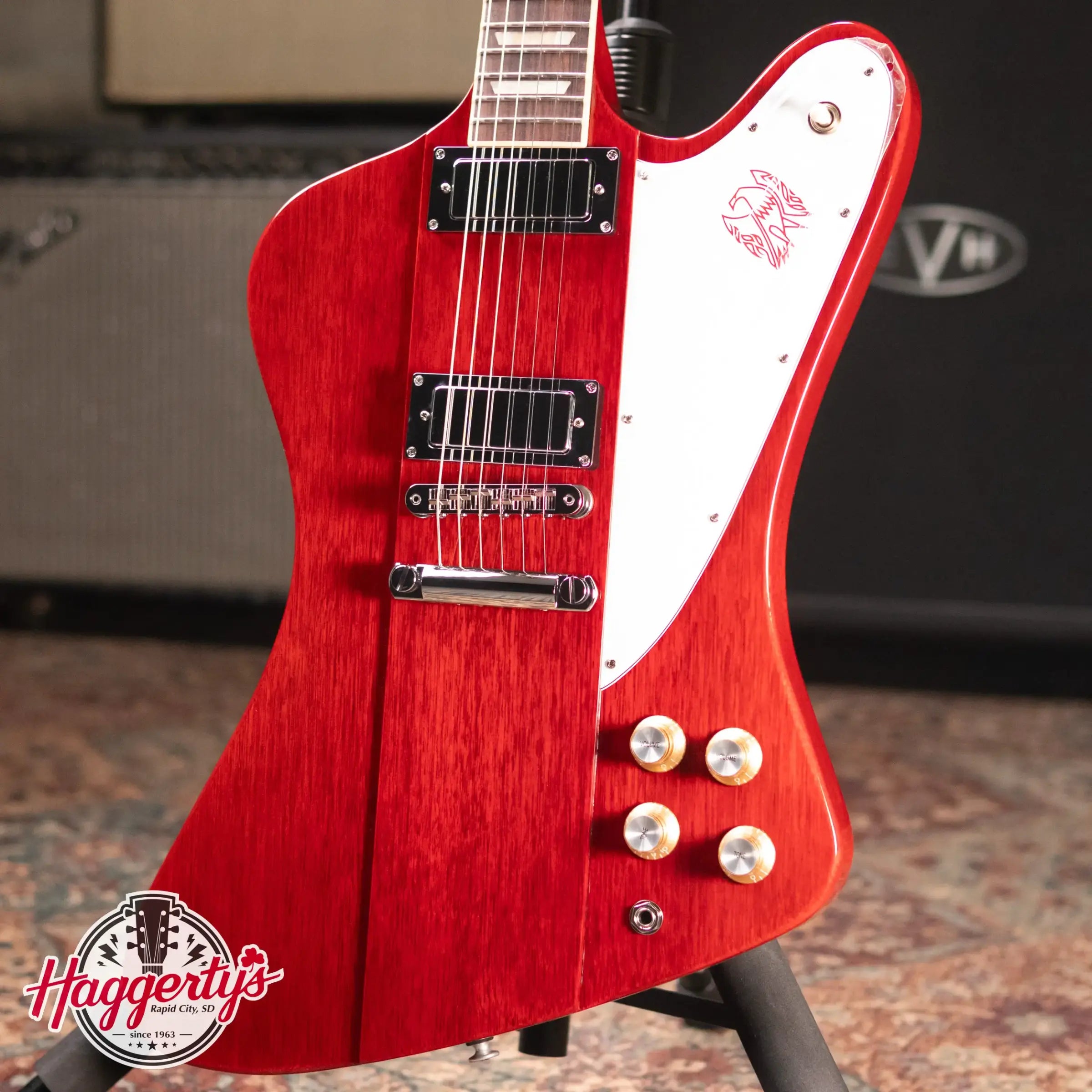Gibson Firebird Platypus Electric Guitar - Vintage Cherry with Hardshell Case - Demo