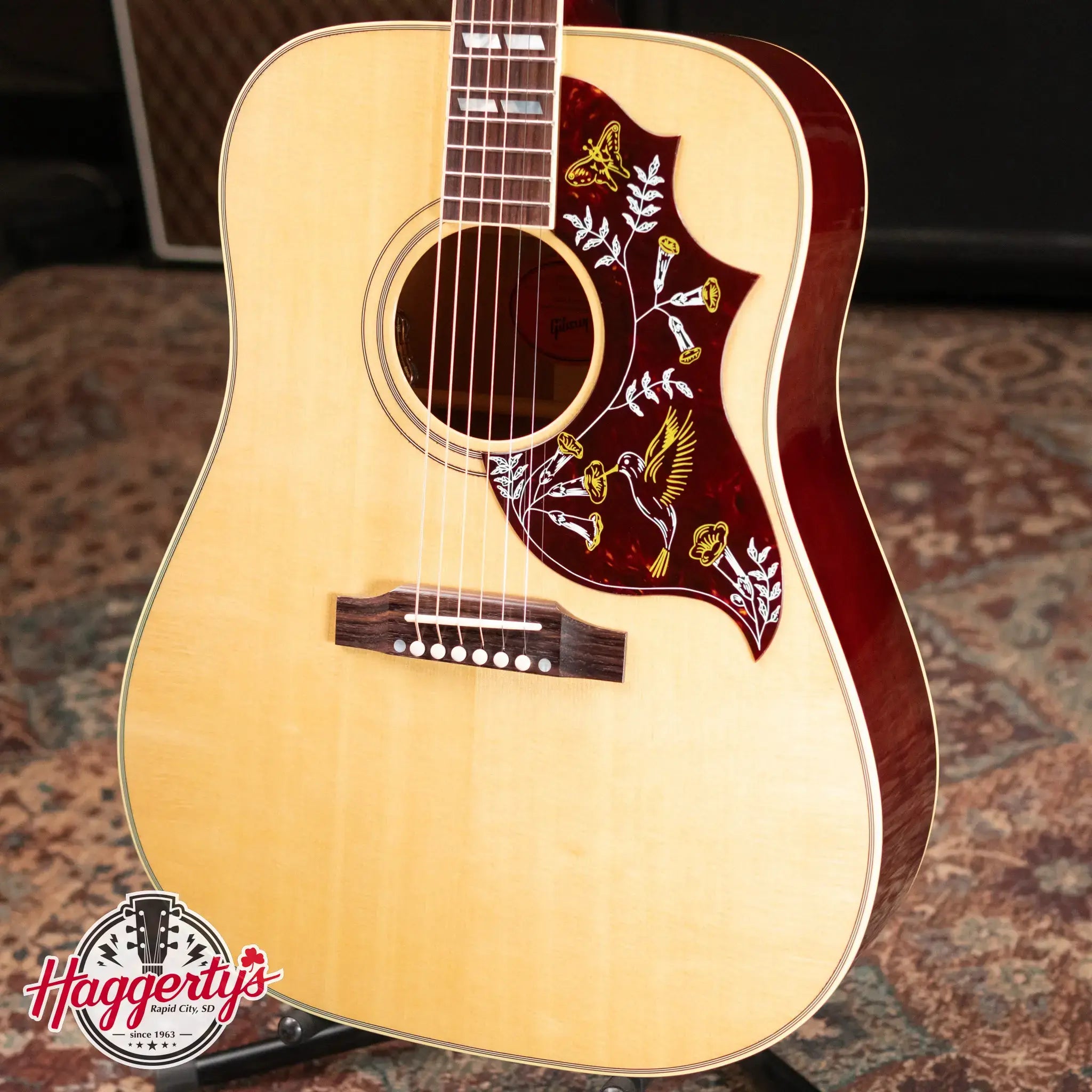 Gibson Hummingbird Original Acoustic/Electric Guitar - Antique Natural with Hardshell Case