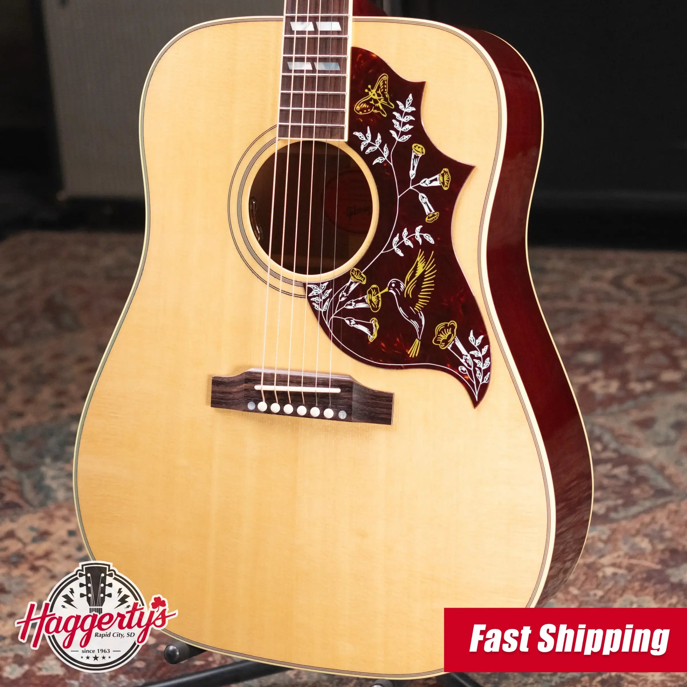 Gibson Hummingbird Original Acoustic/Electric Guitar - Antique Natural with Hardshell Case