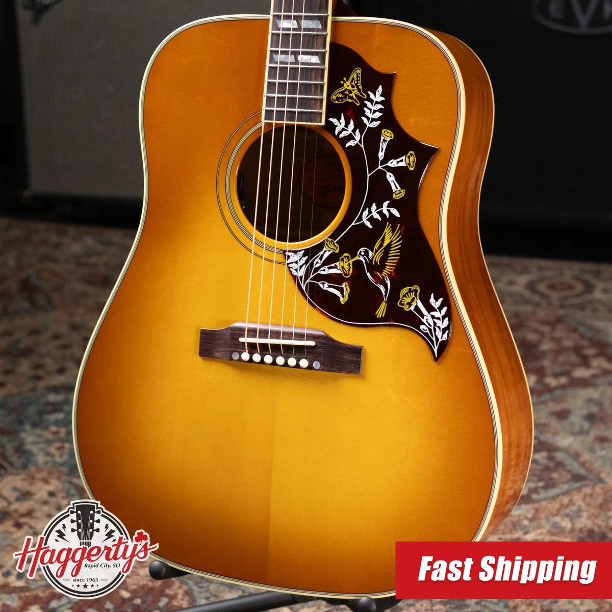 Gibson Hummingbird Original HiFi DNA Acoustic/Electric Guitar - Heritage Cherry Sunburst with Hardshell Case