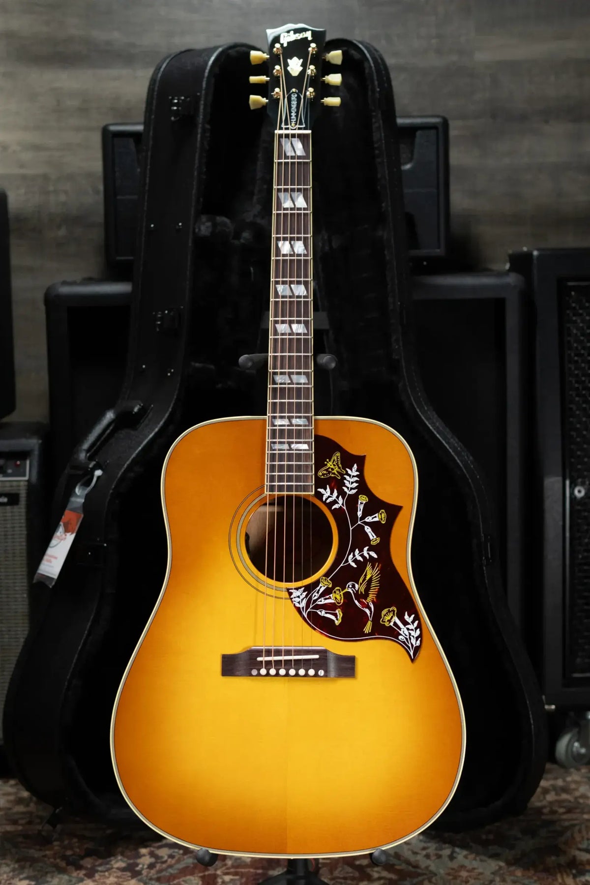 Gibson Hummingbird Original HiFi DNA Acoustic/Electric Guitar - Heritage Cherry Sunburst with Hardshell Case