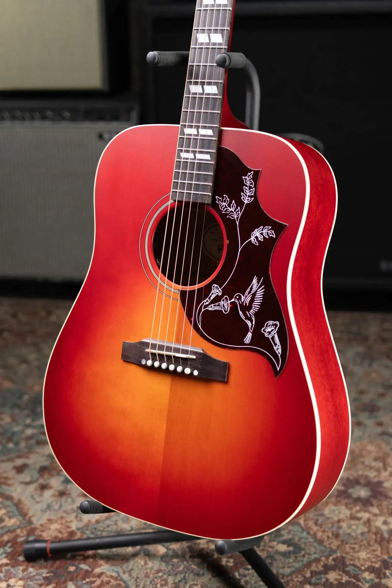 Gibson Hummingbird Special Acoustic/Electric Guitar - Satin Vintage Cherry Sunburst with Gig Bag