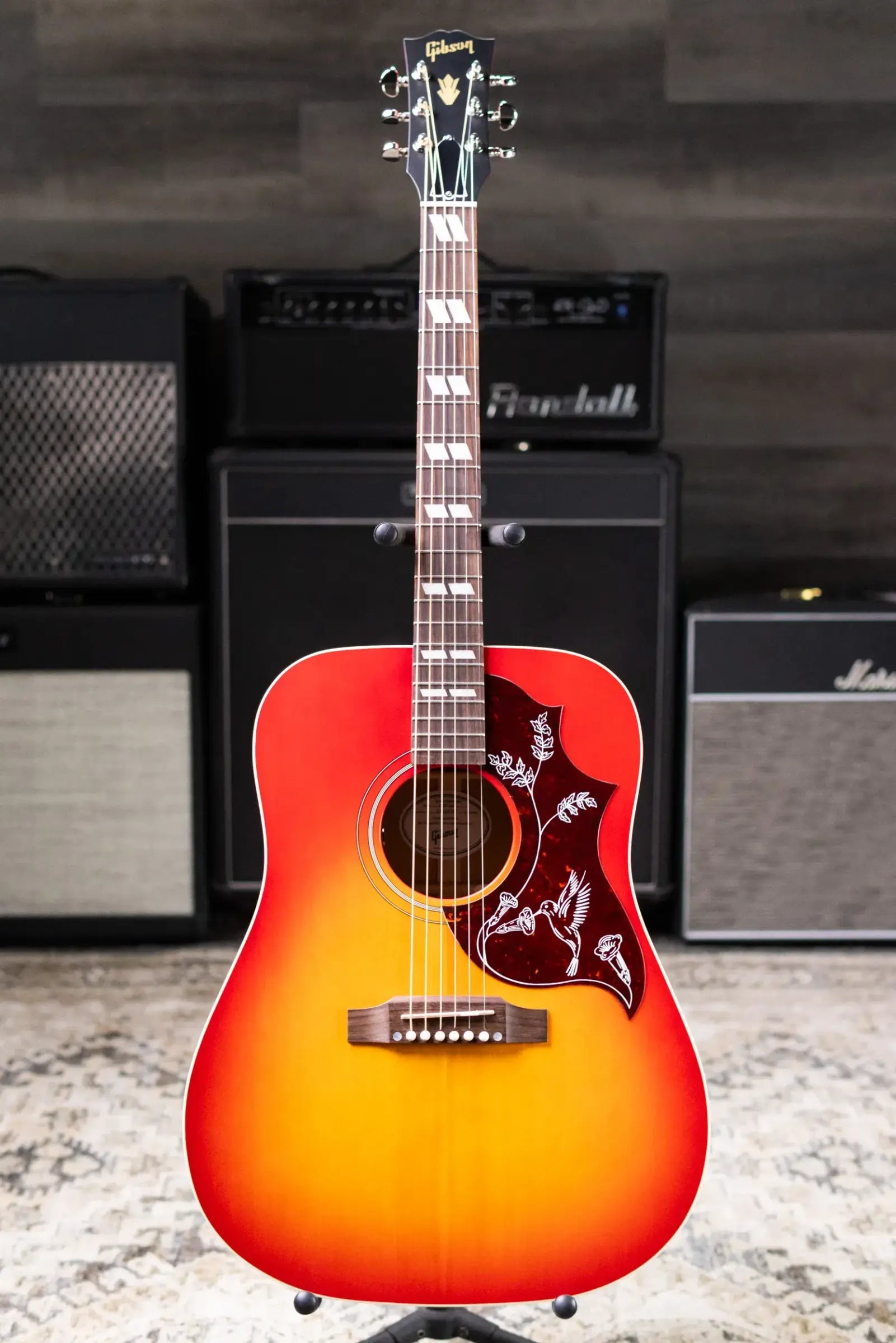 Gibson Hummingbird Special Acoustic/Electric Guitar - Satin Vintage Cherry Sunburst with Gig Bag