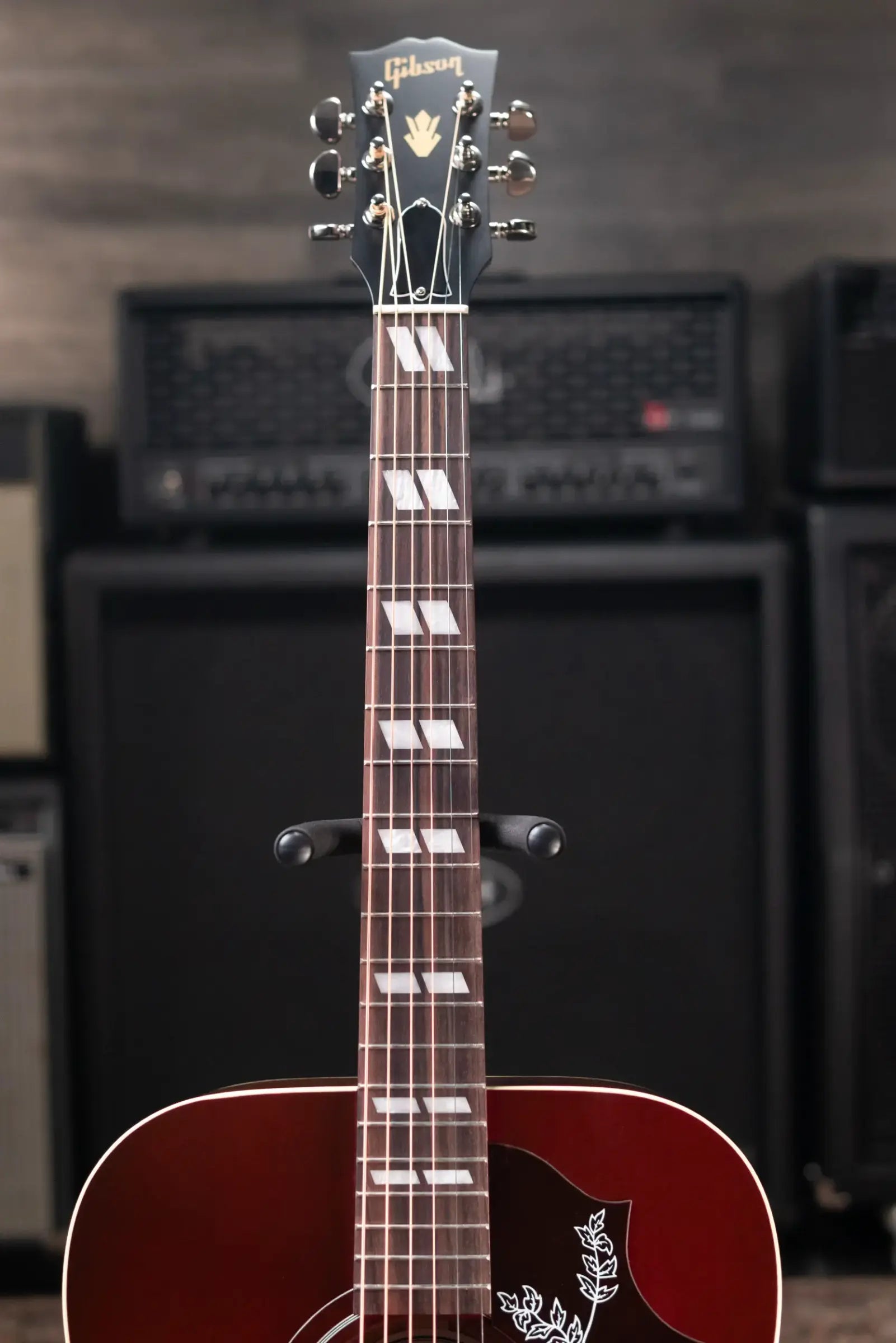 Gibson Hummingbird Special Dreadnought Acoustic/Electric Guitar - Satin Wine Red with Gig Bag