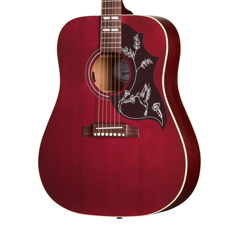 Gibson Hummingbird Special Dreadnought Acoustic/Electric Guitar - Satin Wine Red with Gig Bag