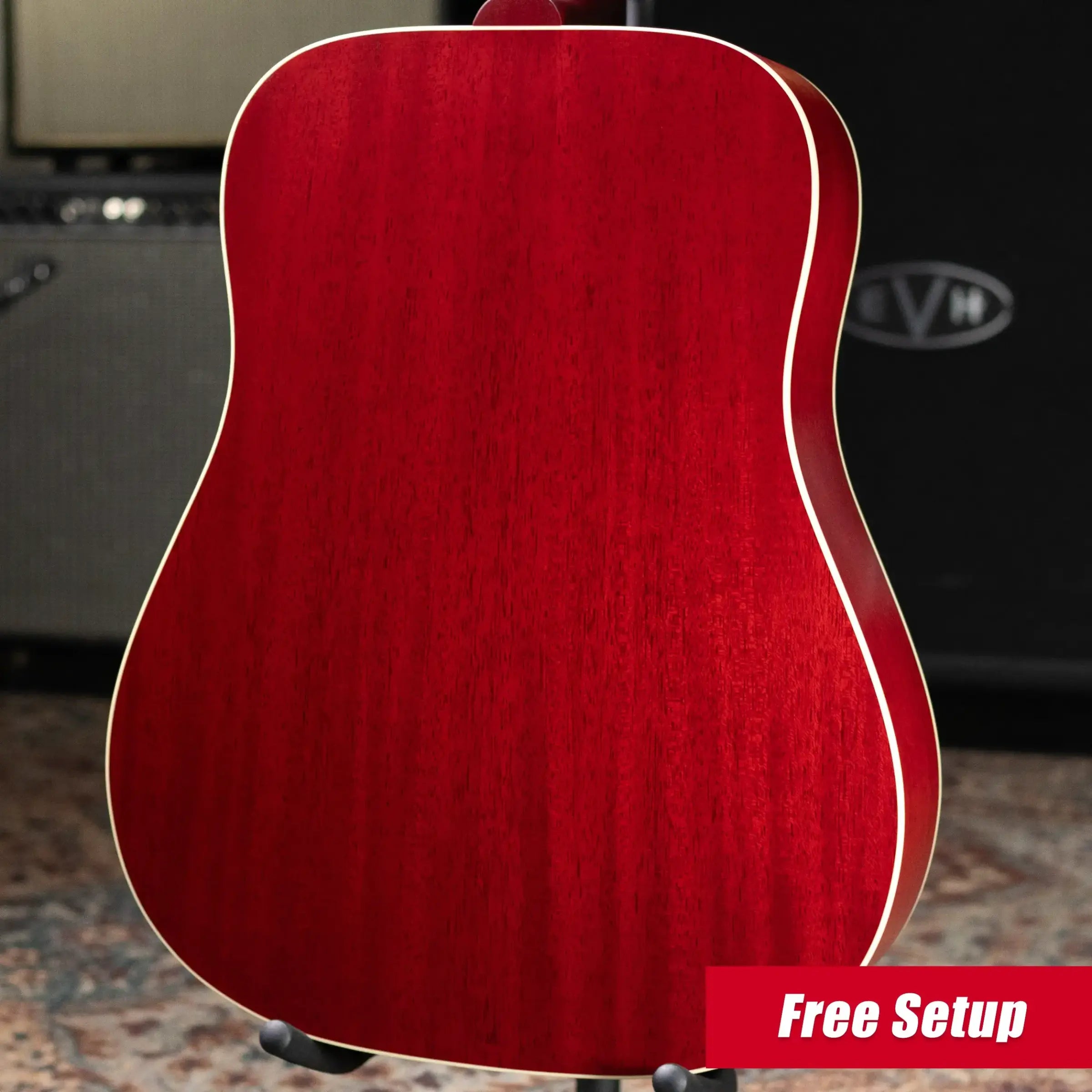 Gibson Hummingbird Special Left-Handed Acoustic/Electric Guitar - Satin Vintage Cherry Sunburst with Gig Bag