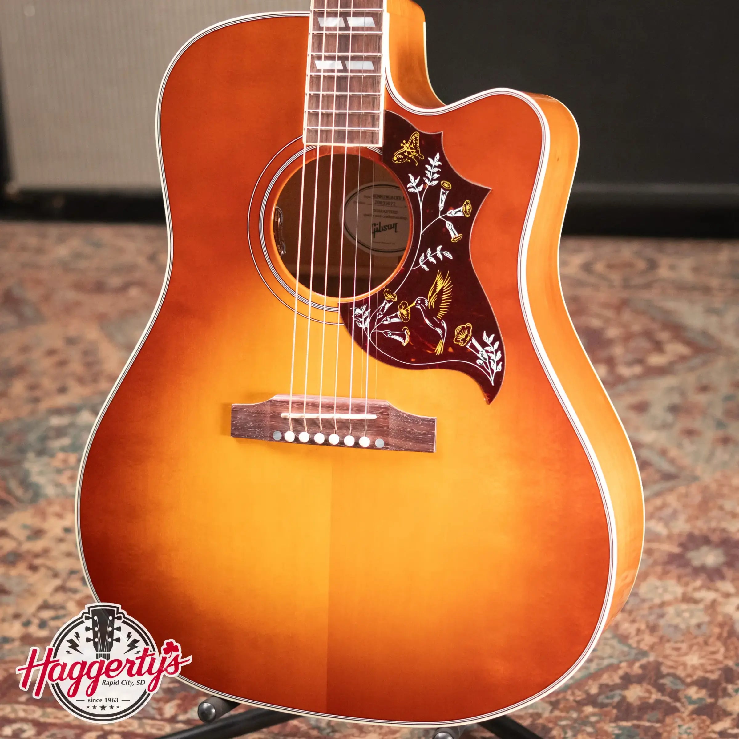 Gibson Hummingbird Standard EC Acoustic/Electric Guitar - Heritage Cherry Sunburst with Hardshell Case