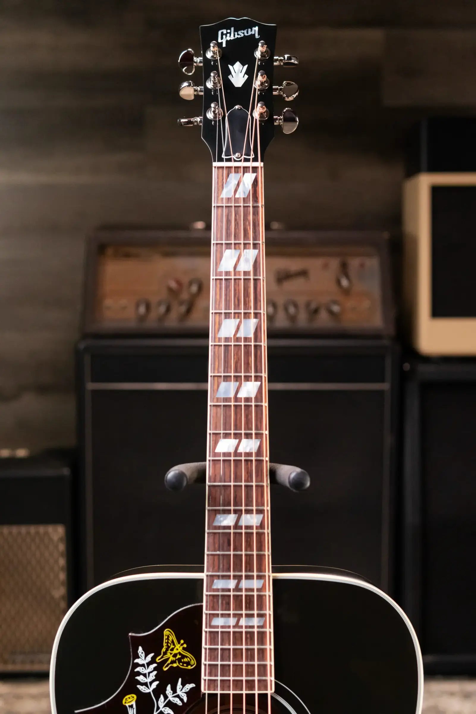 Gibson Hummingbird Standard Left-Handed Acoustic/Electric Guitar - Vintage Sunburst with Hardshell Case