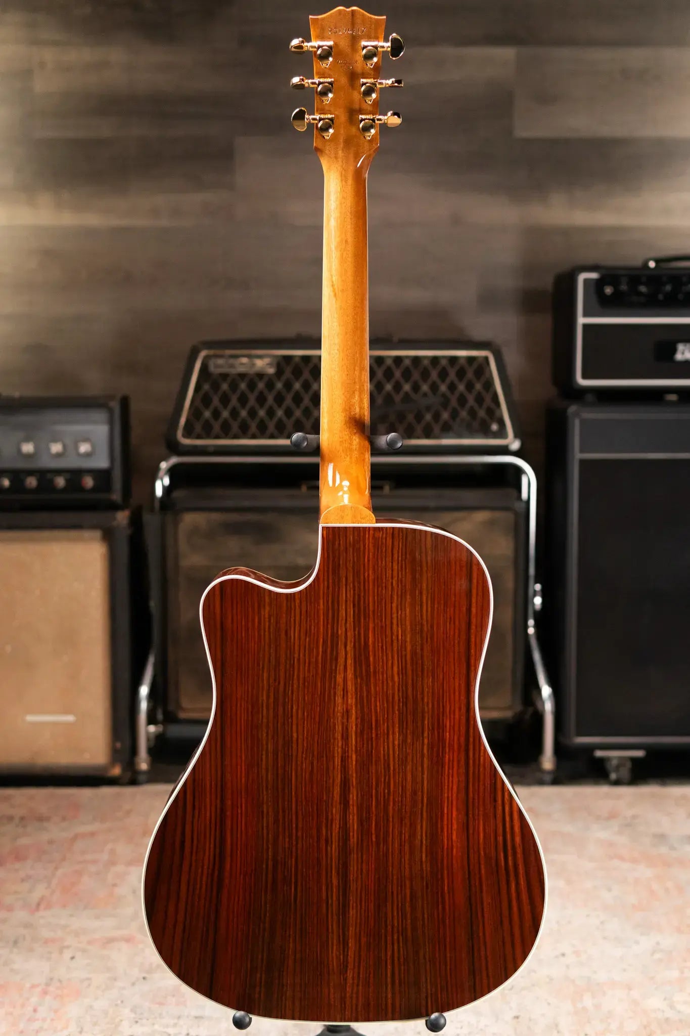 Gibson Hummingbird Standard Rosewood EC Dreadnought Acoustic/Electric Guitar - Rosewood Burst with Hardshell Case