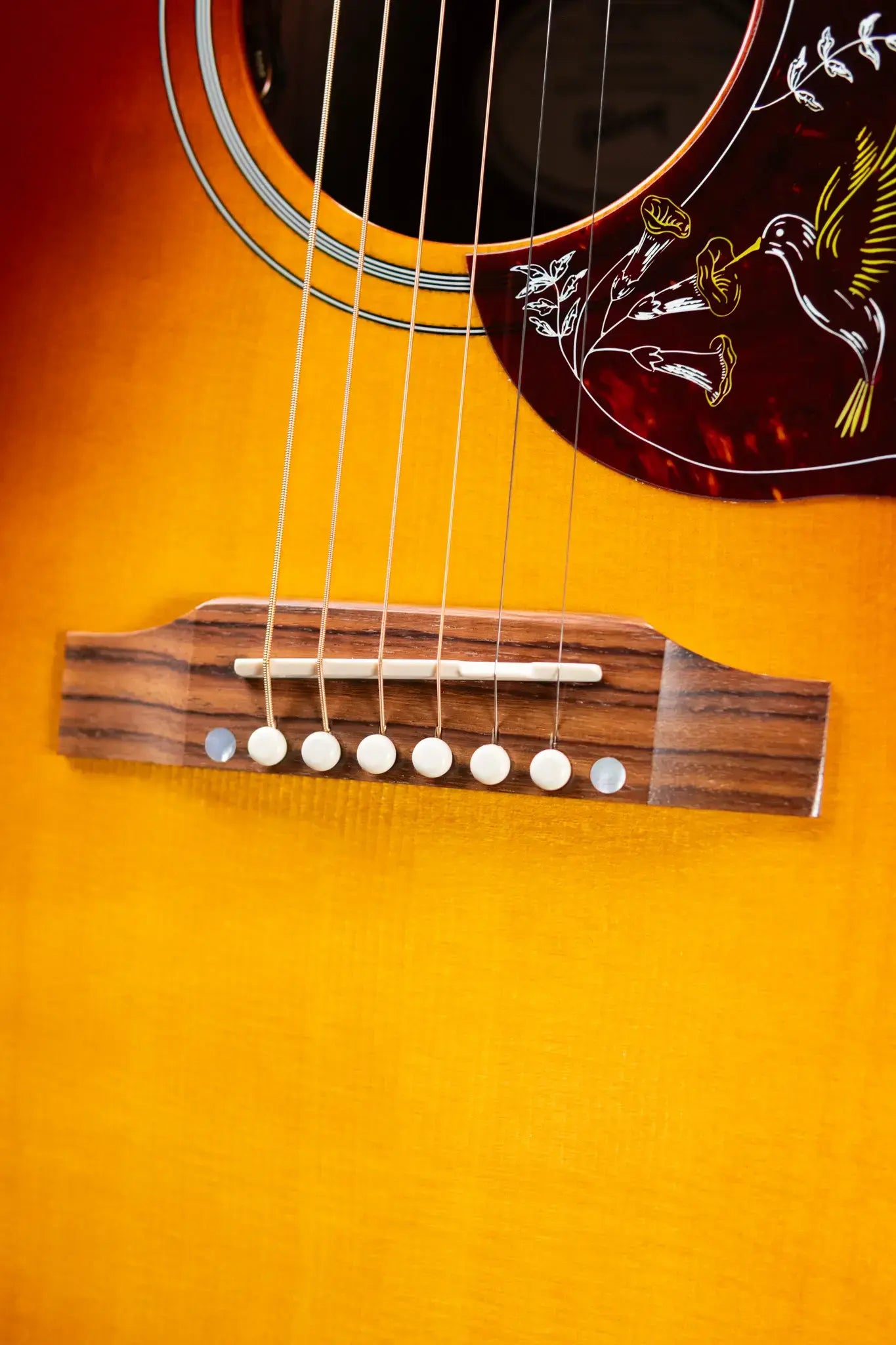 Gibson Hummingbird Standard Rosewood EC Dreadnought Acoustic/Electric Guitar - Rosewood Burst with Hardshell Case