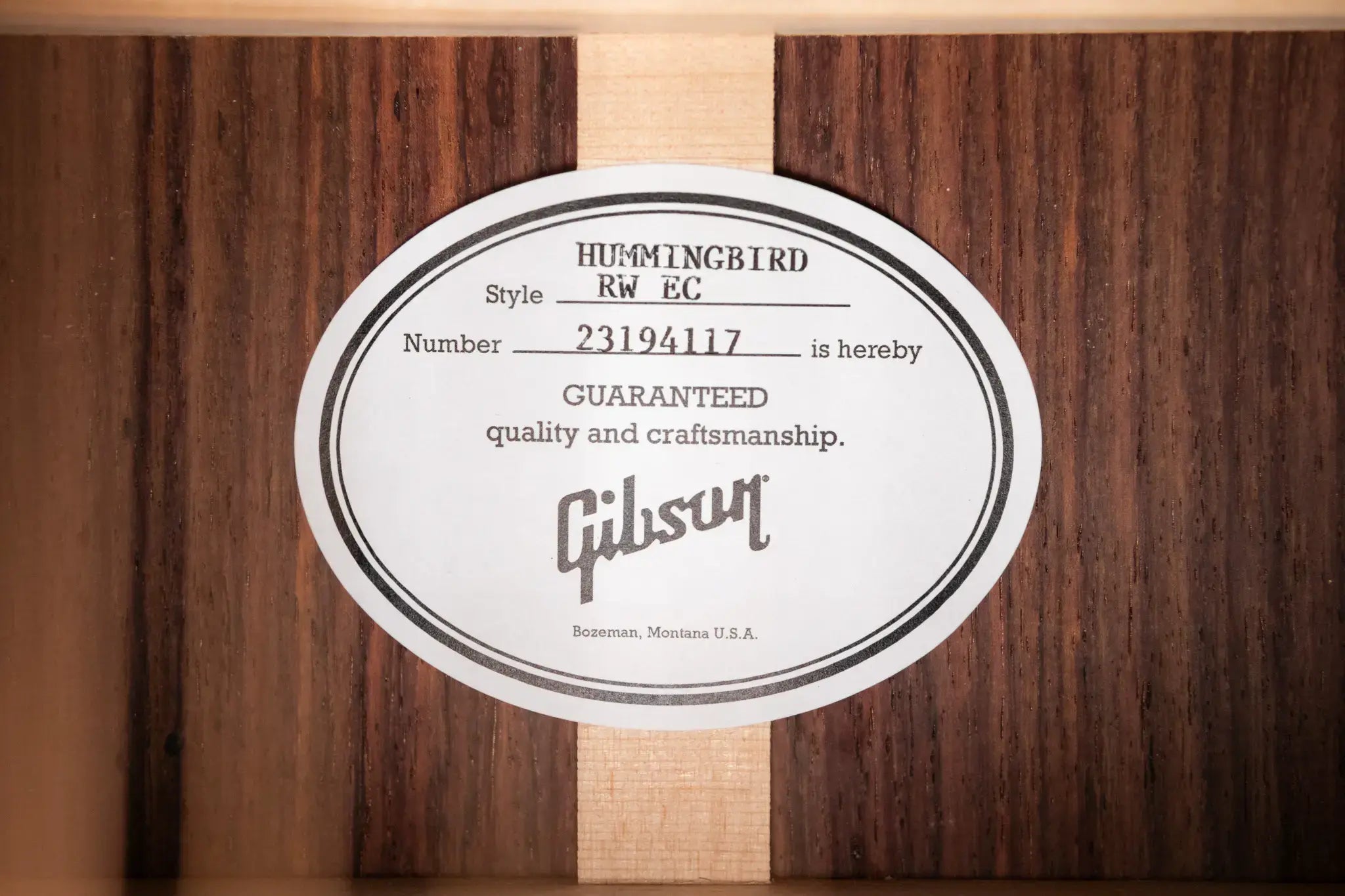 Gibson Hummingbird Standard Rosewood EC Dreadnought Acoustic/Electric Guitar - Rosewood Burst with Hardshell Case