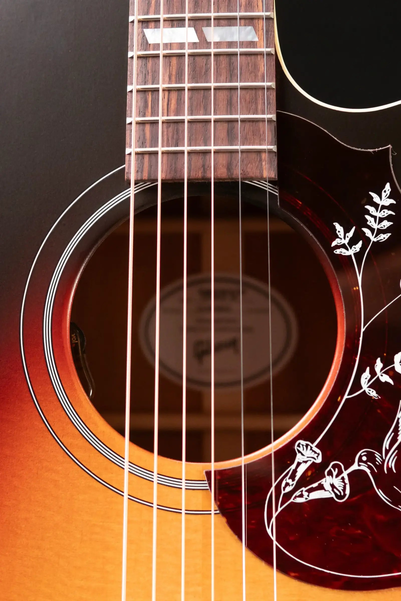 Gibson Hummingbird Studio EC Acoustic/Electric Guitar - Triburst with Hardshell Case