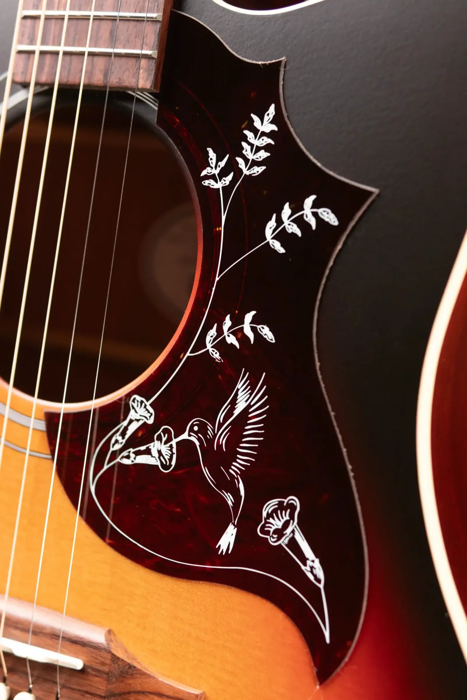 Gibson Hummingbird Studio EC Acoustic/Electric Guitar - Triburst with Hardshell Case