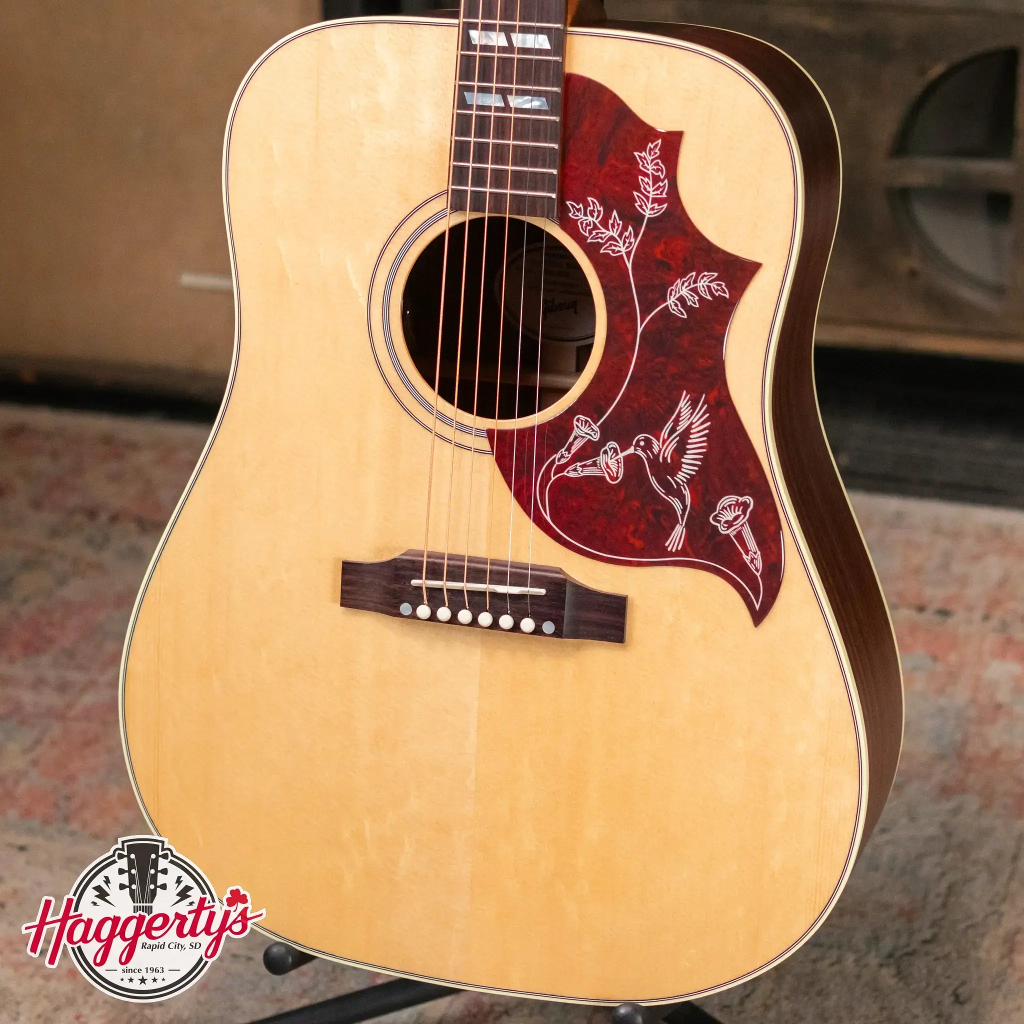 Gibson Hummingbird Studio Rosewood Acoustic/Electric Guitar - Natural with Hardshell Case
