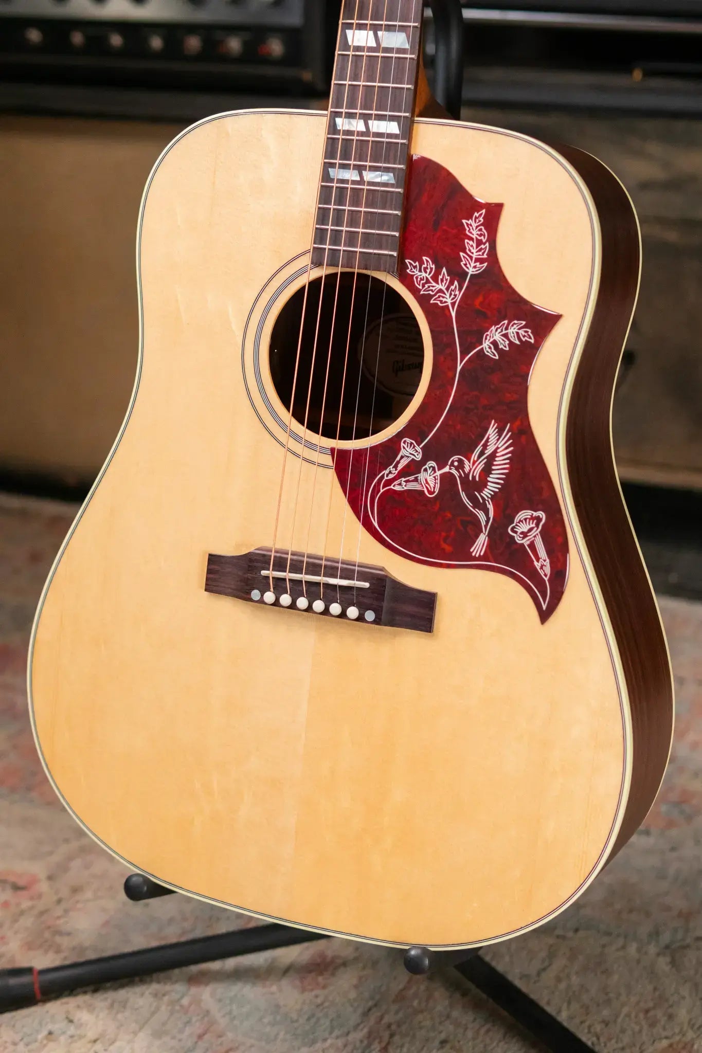 Gibson Hummingbird Studio Rosewood Acoustic/Electric Guitar - Natural with Hardshell Case