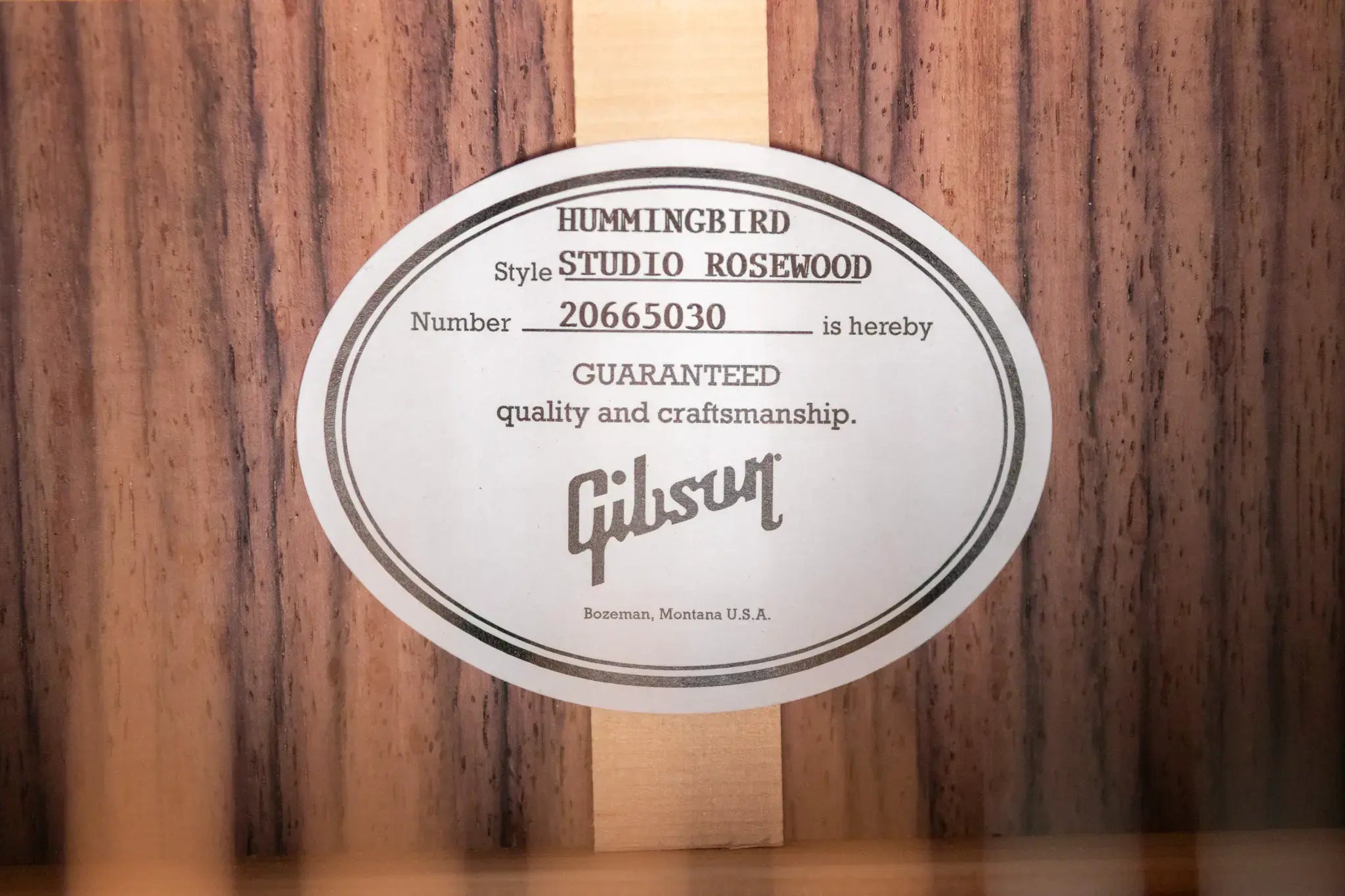 Gibson Hummingbird Studio Rosewood Acoustic/Electric Guitar - Natural with Hardshell Case