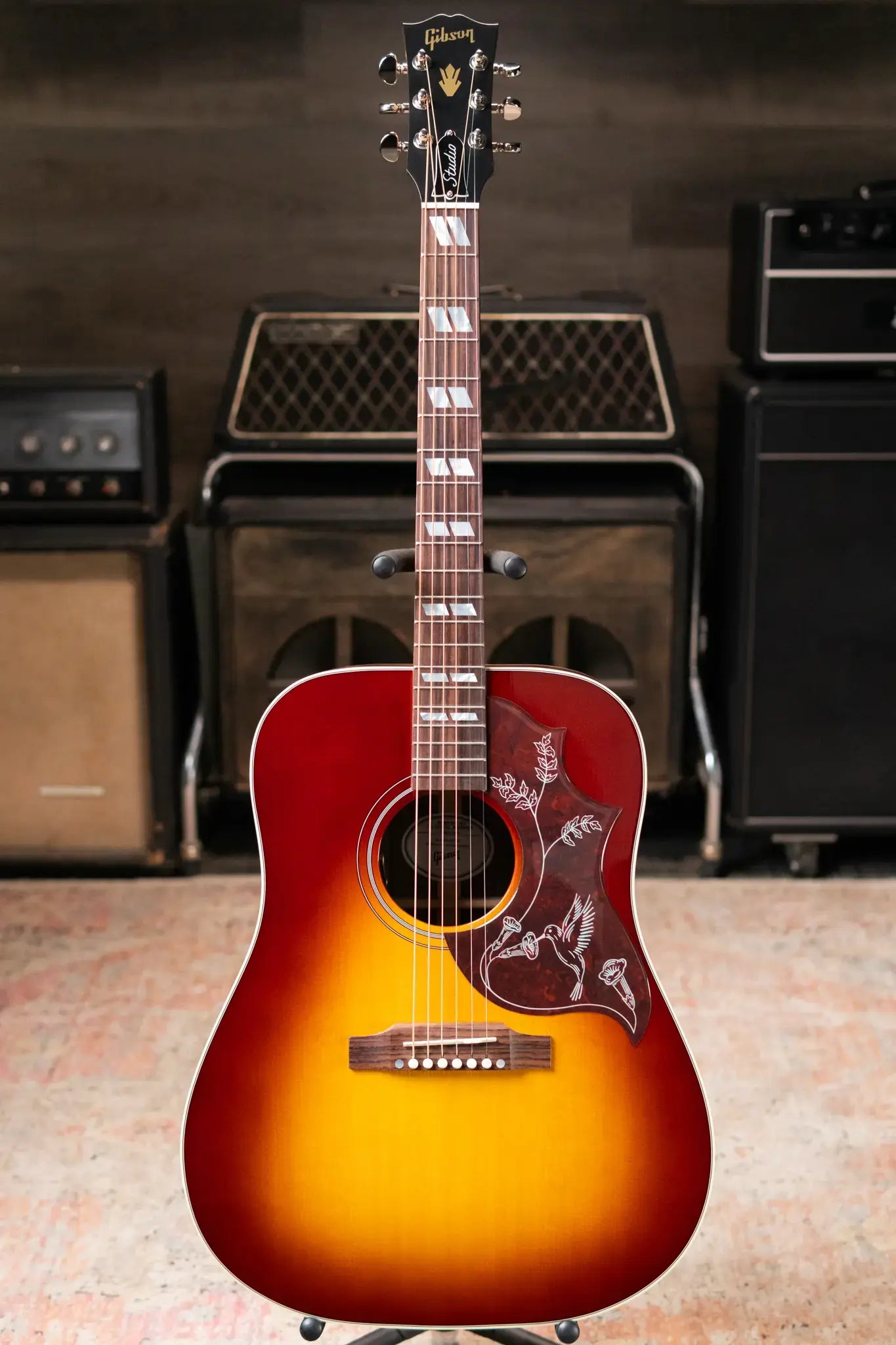 Gibson Hummingbird Studio Rosewood Acoustic/Electric Guitar - Rosewood Burst with Hardshell Case