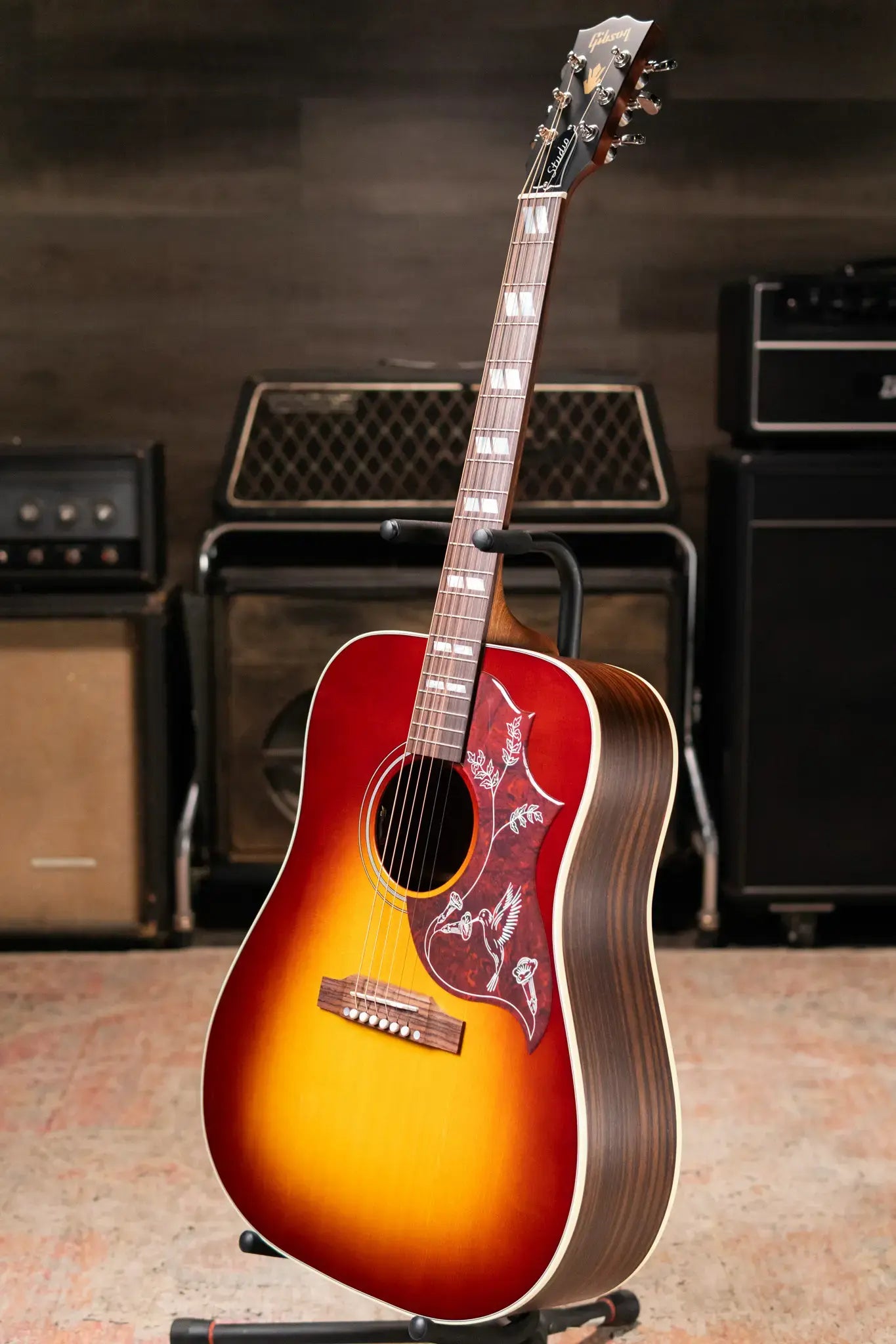 Gibson Hummingbird Studio Rosewood Acoustic/Electric Guitar - Rosewood Burst with Hardshell Case