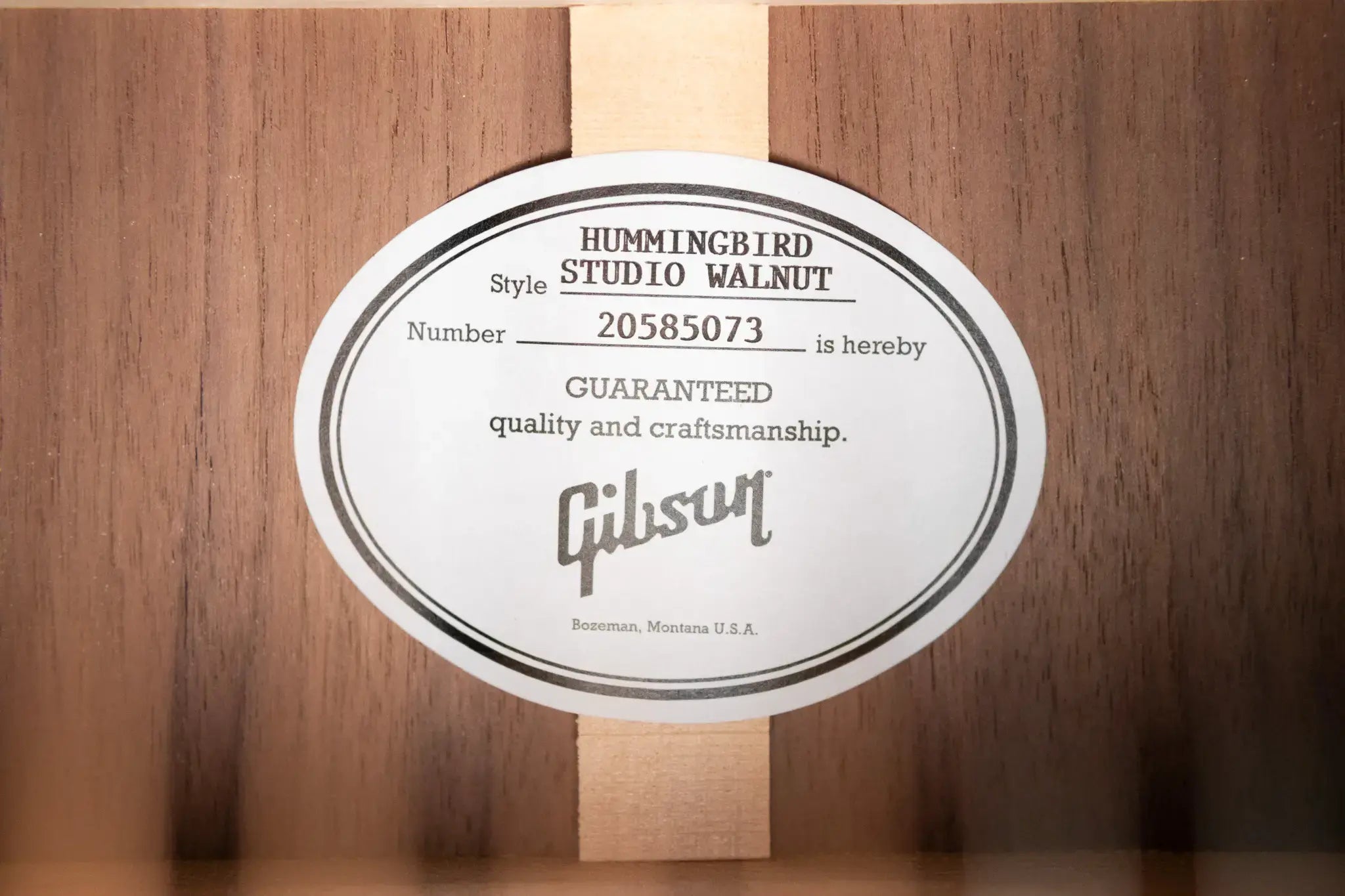 Gibson Hummingbird Studio Walnut Acoustic/Electric Guitar - Natural with Hardshell Case