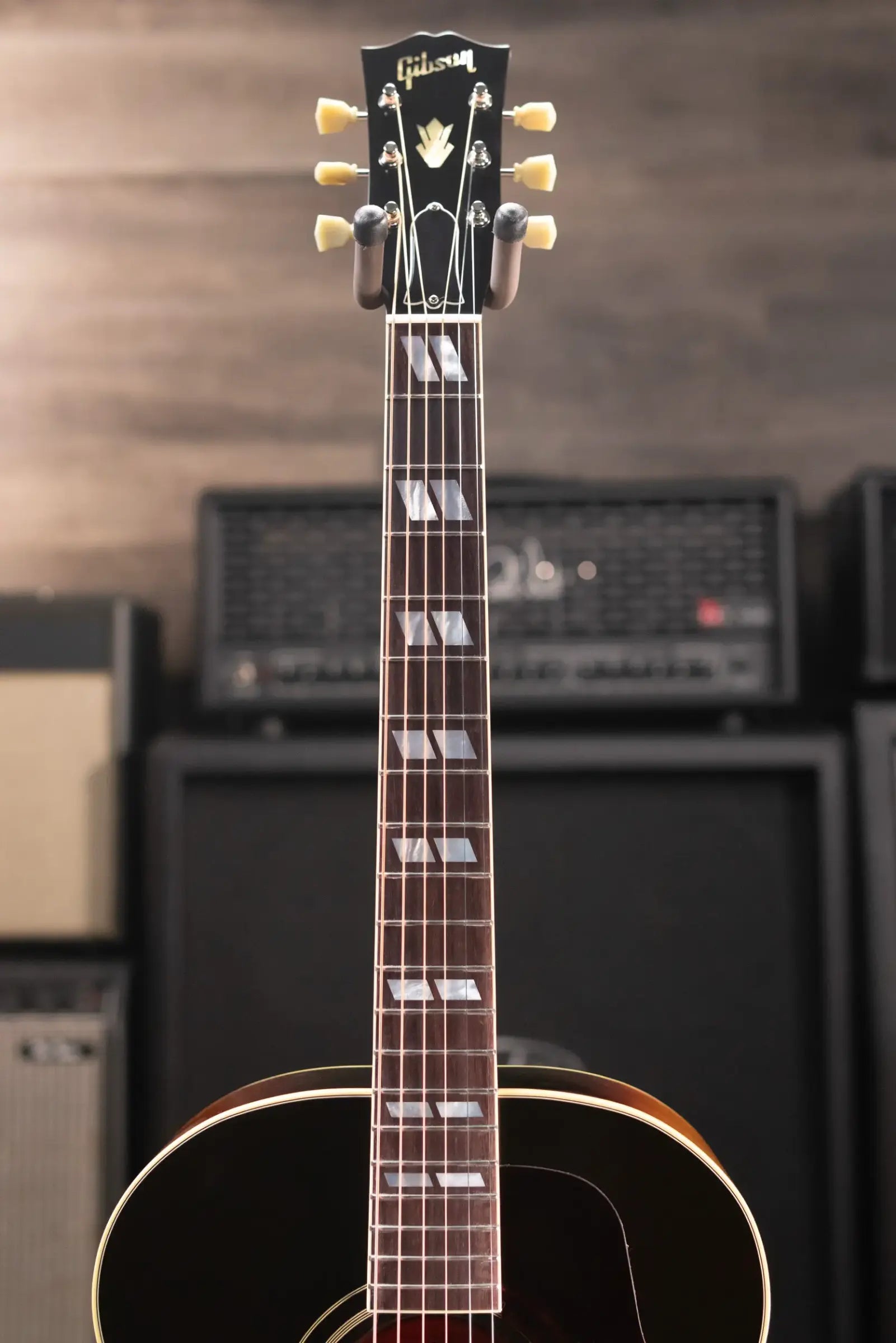 Gibson J-185 Original Acoustic/Electric Guitar - Vintage Sunburst with Hardshell Case