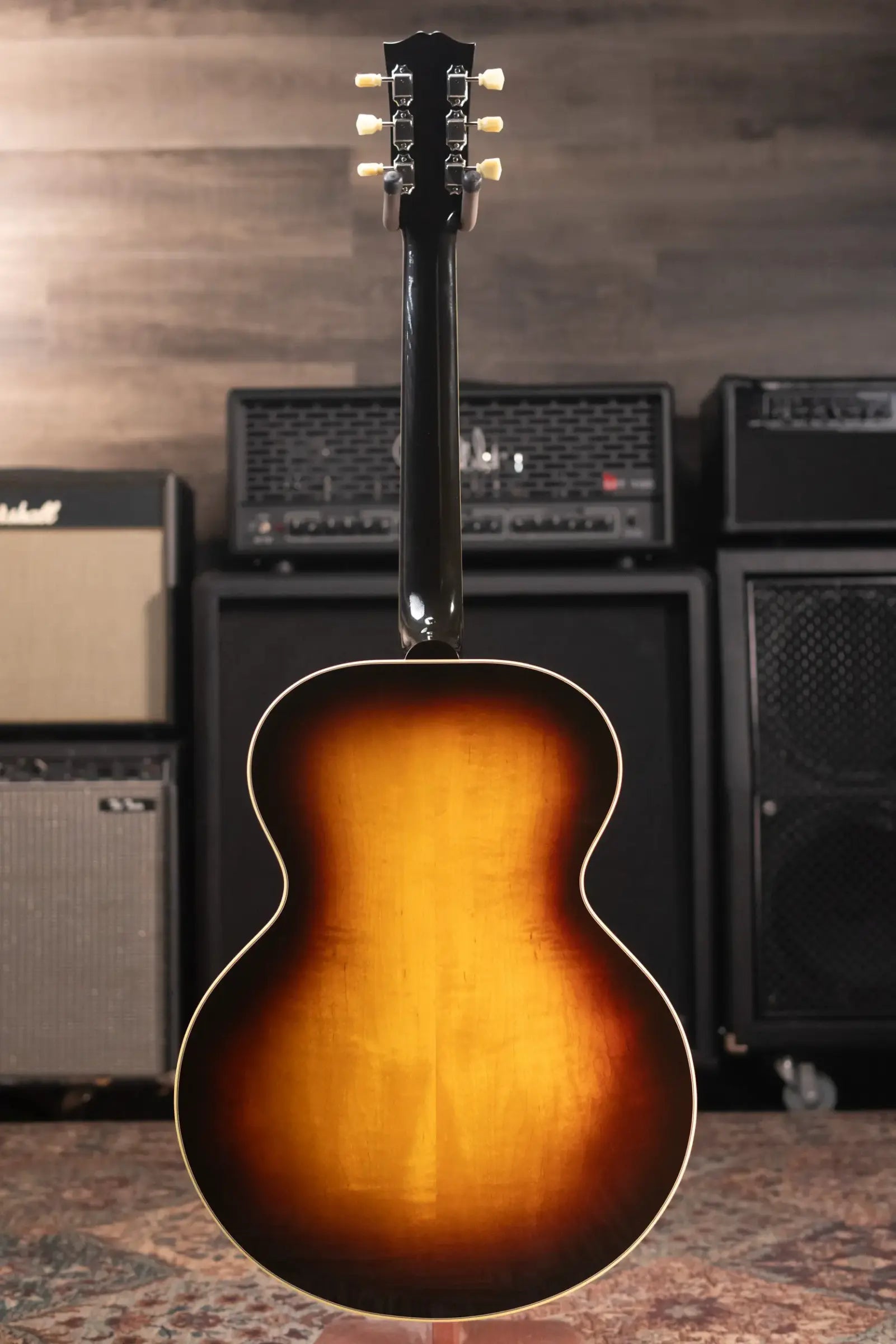 Gibson J-185 Original Acoustic/Electric Guitar - Vintage Sunburst with Hardshell Case