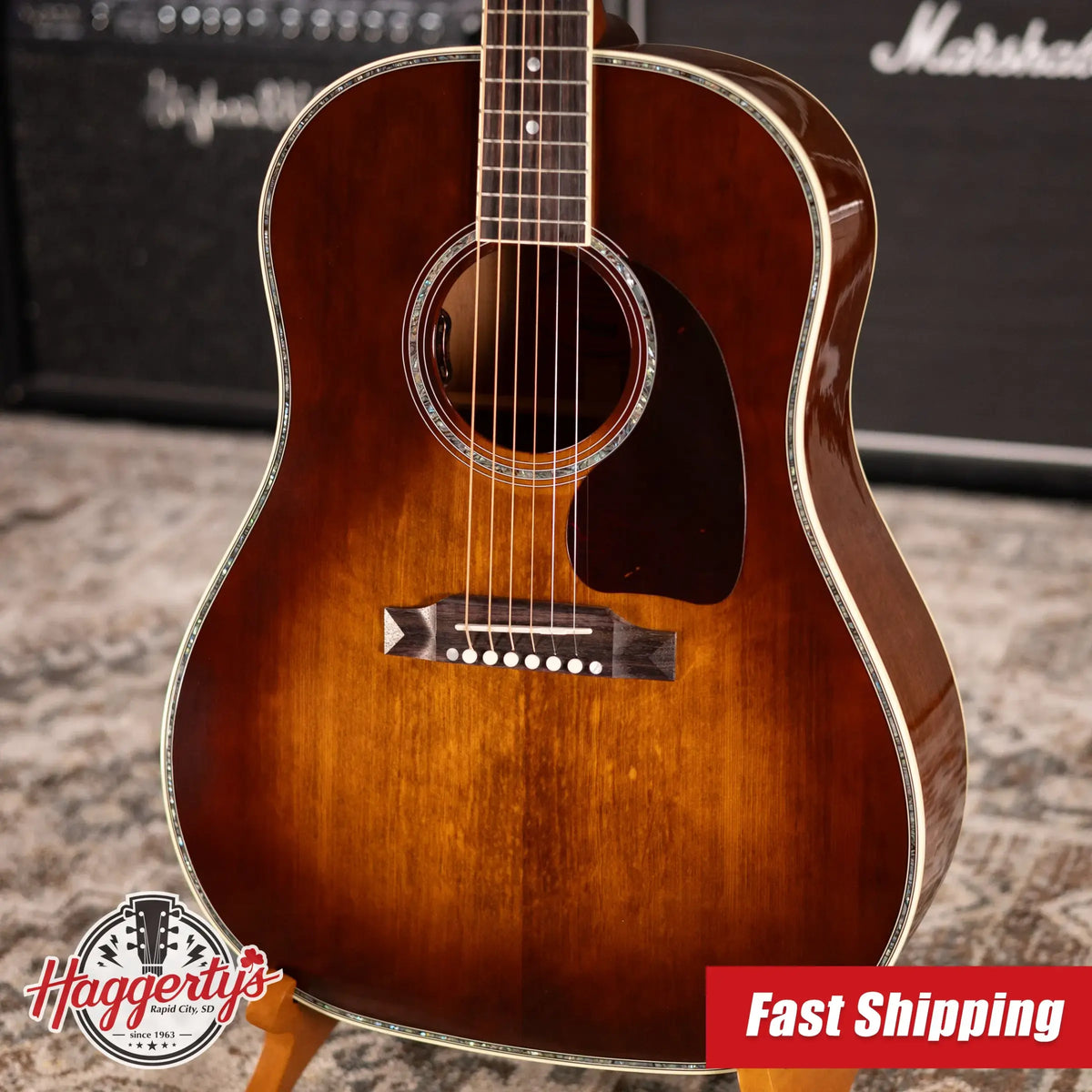 Gibson J-45 Anniversary Limited Edition Acoustic/Electric Guitar - Cremona Burst with Hardshell Case