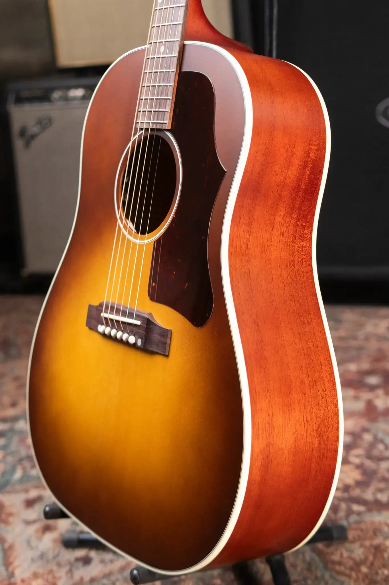 Gibson J-45 Faded 50's Acoustic/Electric Guitar - Vintage Sunburst with Hardshell Case