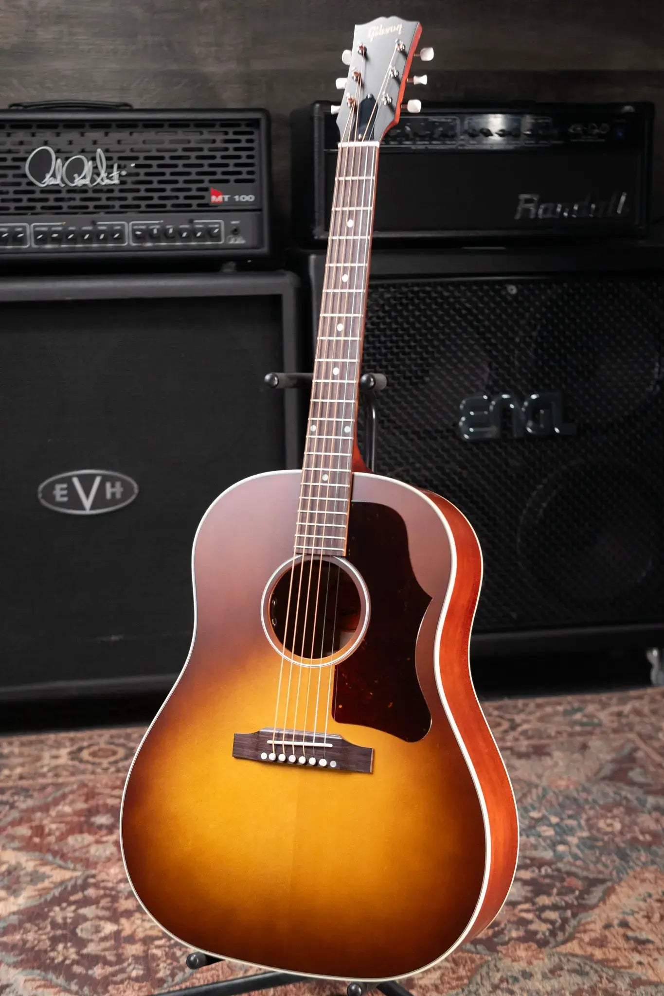 Gibson J-45 Faded 50's Acoustic/Electric Guitar - Vintage Sunburst with Hardshell Case