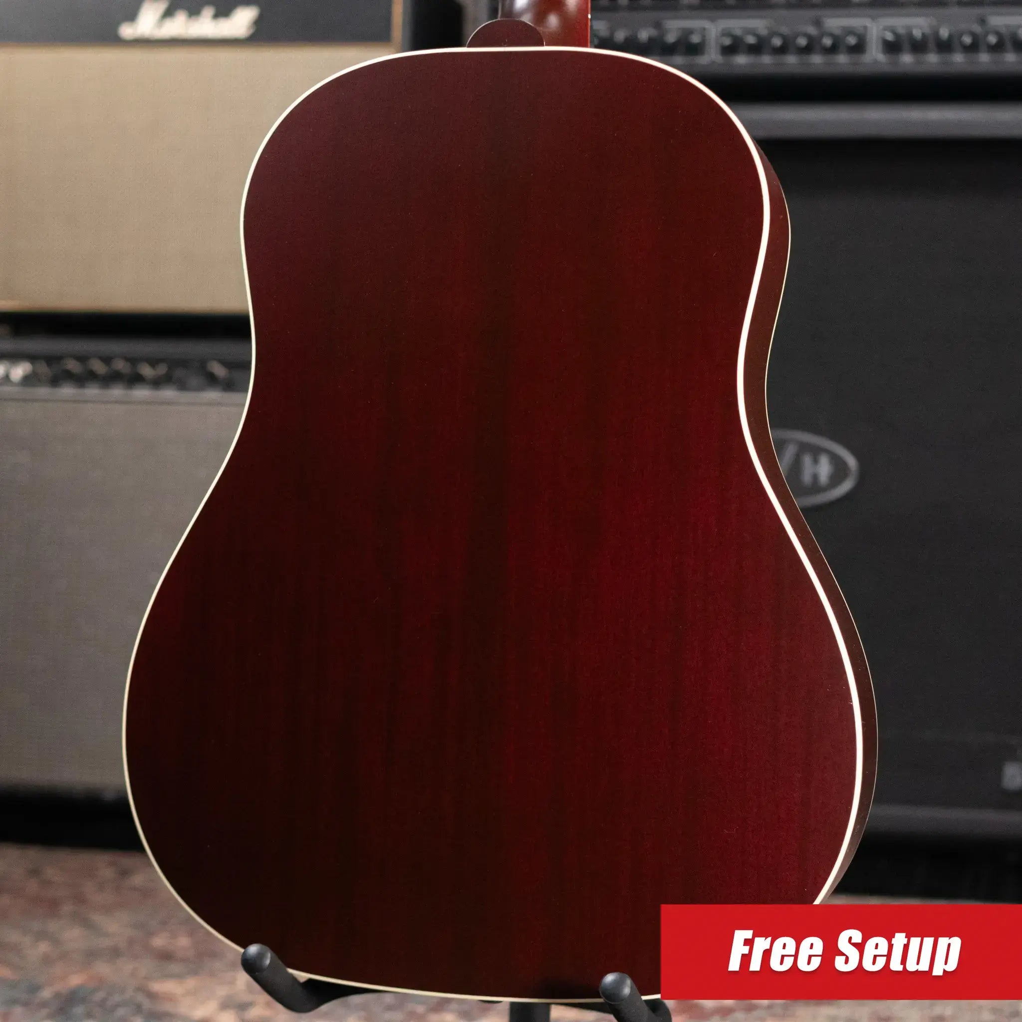 Gibson J-45 Special Acoustic/Electric Guitar - Satin Wine Red with Gig Bag