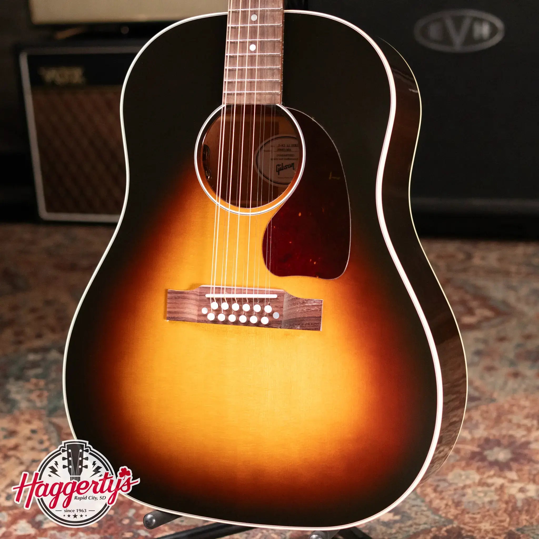 Gibson J-45 Standard 12-String Acoustic/Electric Guitar - Vintage Sunburst with Hardshell Case