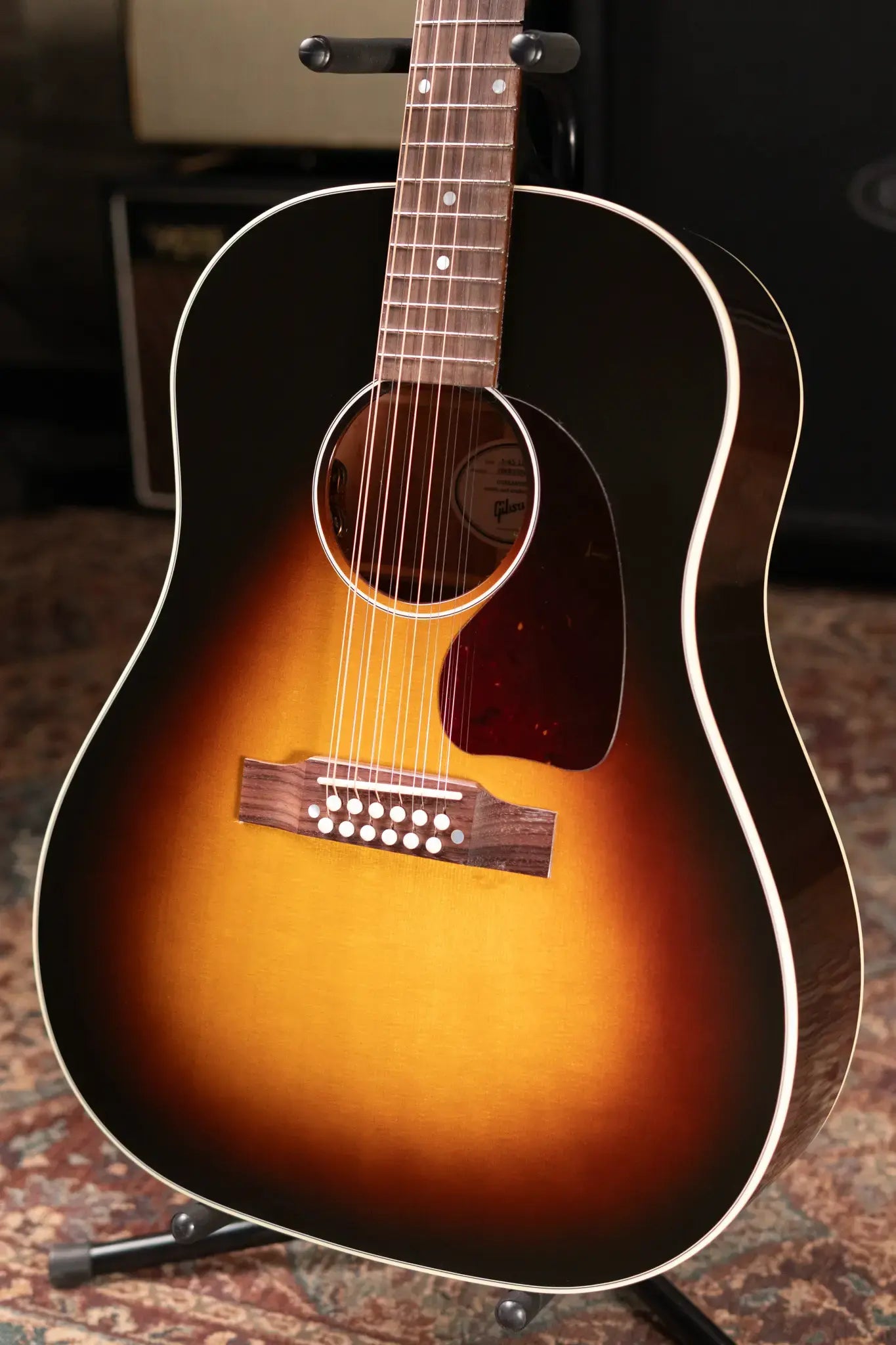 Gibson J-45 Standard 12-String Acoustic/Electric Guitar - Vintage Sunburst with Hardshell Case