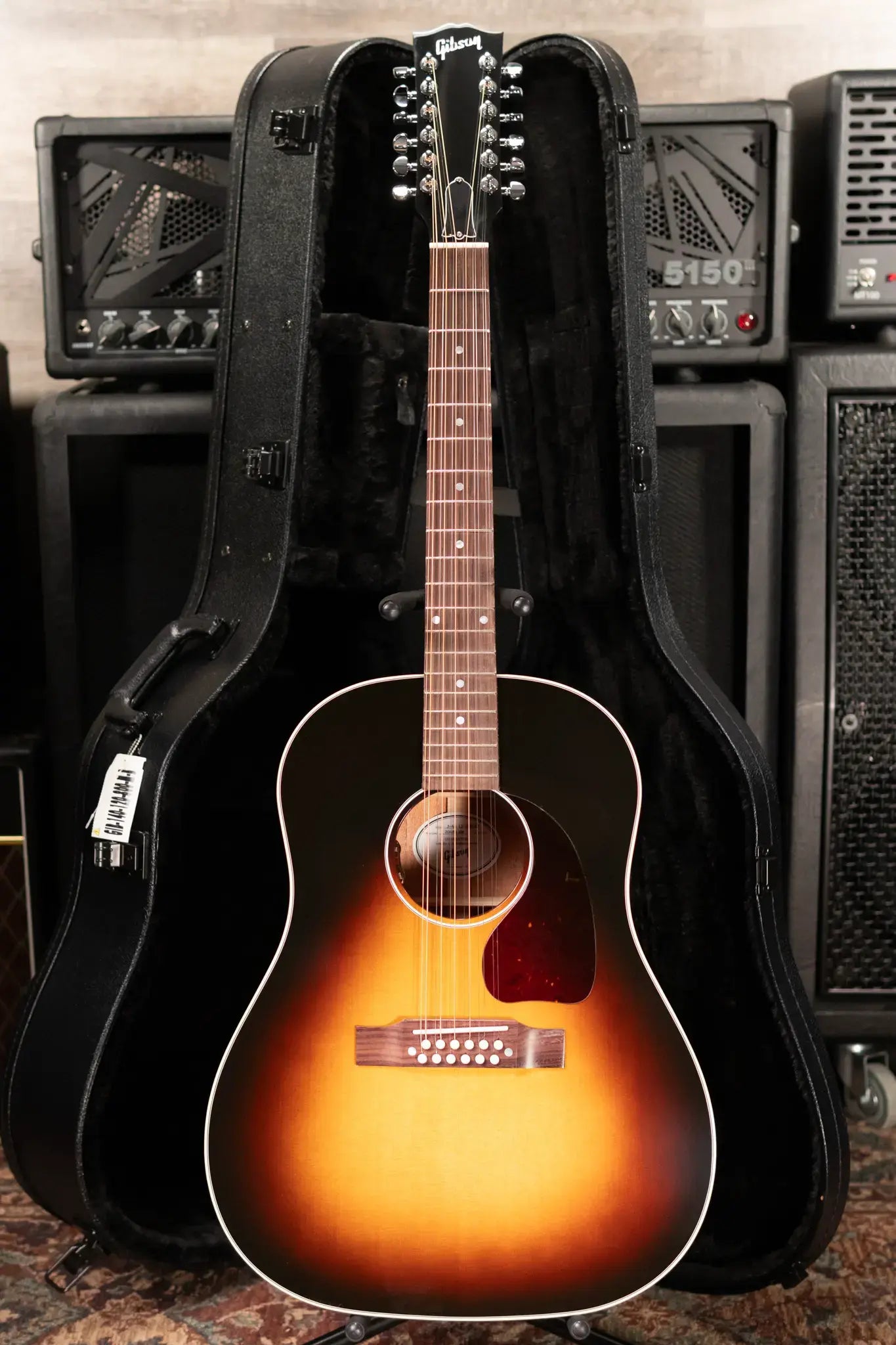 Gibson J-45 Standard 12-String Acoustic/Electric Guitar - Vintage Sunburst with Hardshell Case