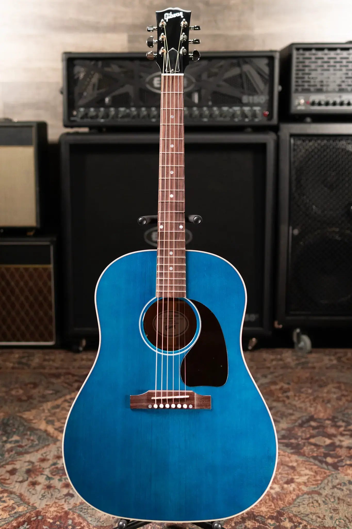 Gibson J-45 Standard Acoustic/Electric Guitar - Bluebonnet with Hardshell Case