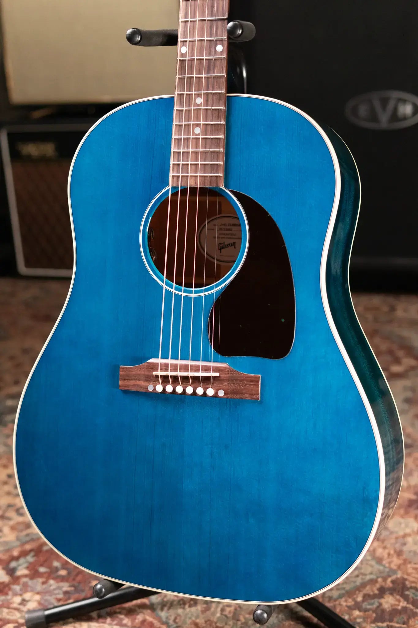 Gibson J-45 Standard Acoustic/Electric Guitar - Bluebonnet with Hardshell Case