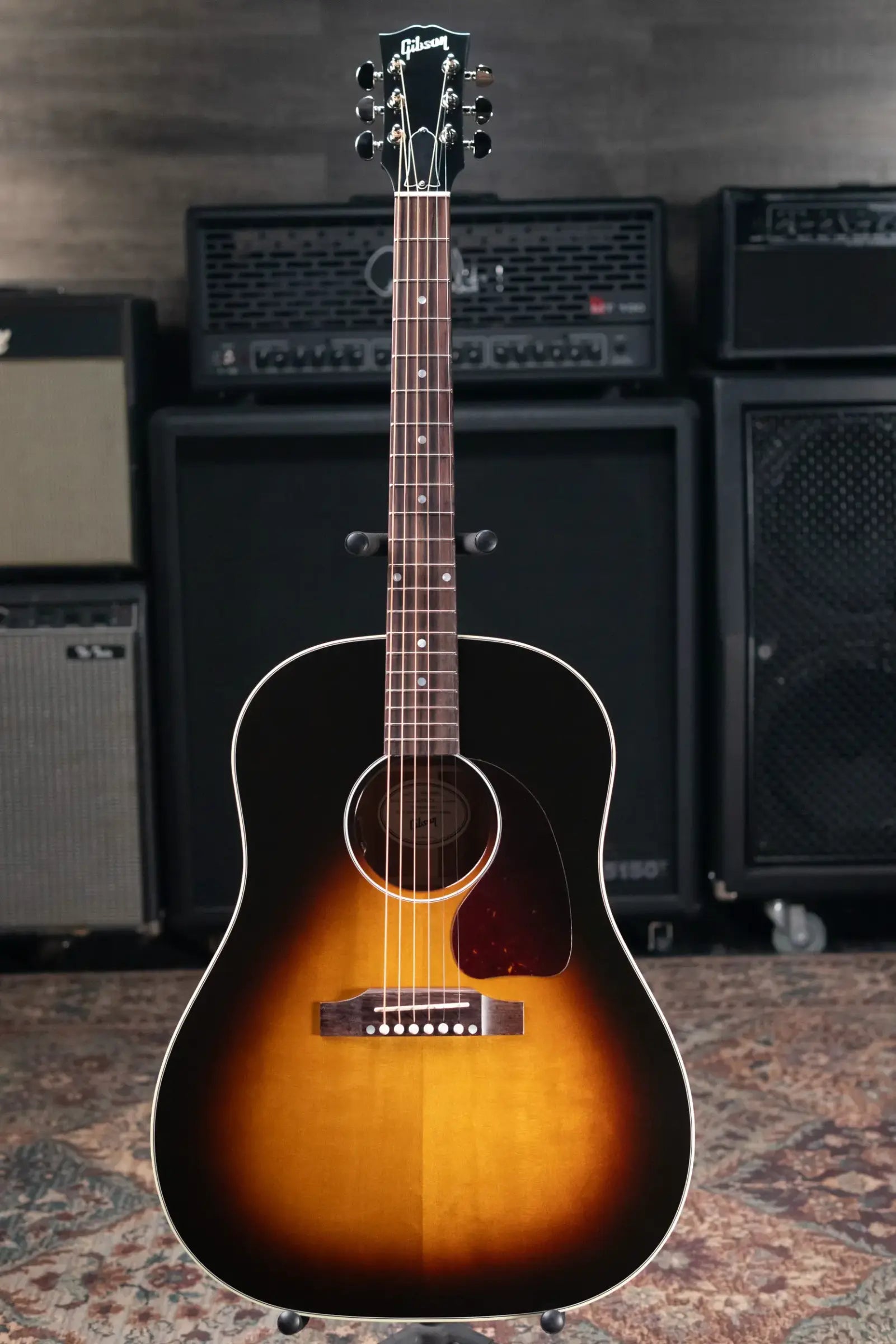 Gibson J-45 Standard Acoustic/Electric Guitar - Vintage Sunburst with Hardshell Case