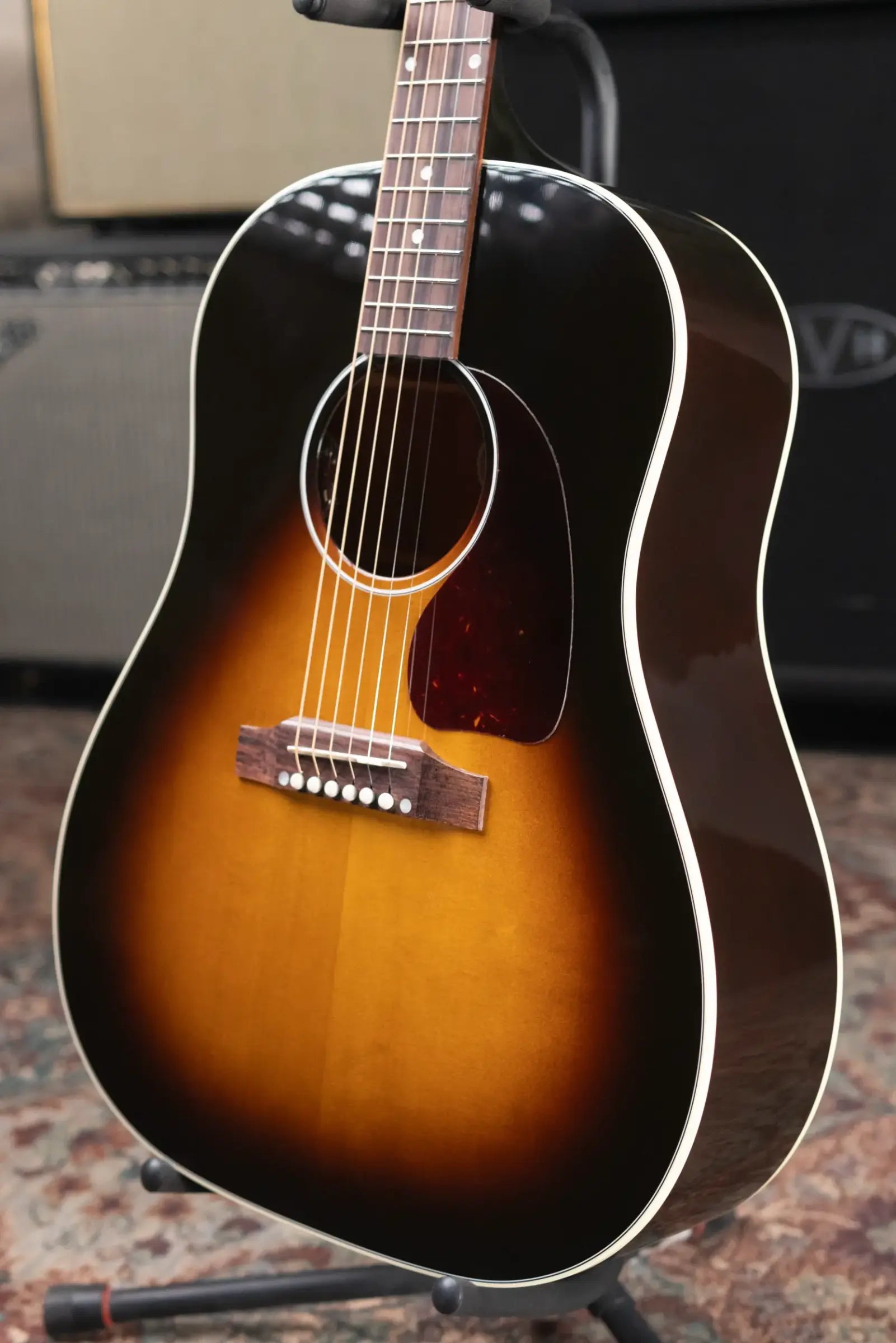 Gibson J-45 Standard Acoustic/Electric Guitar - Vintage Sunburst with Hardshell Case