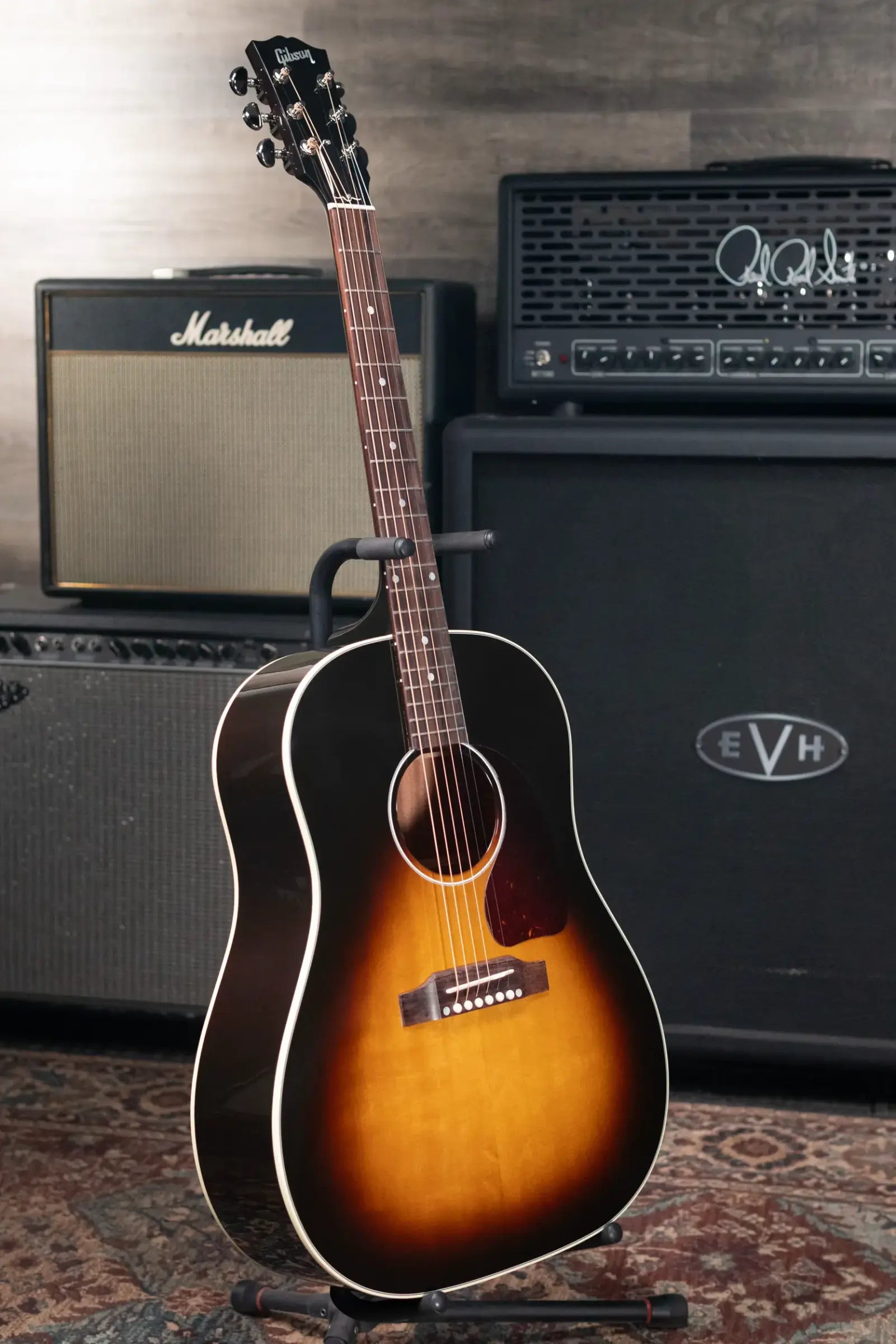 Gibson J-45 Standard Acoustic/Electric Guitar - Vintage Sunburst with Hardshell Case