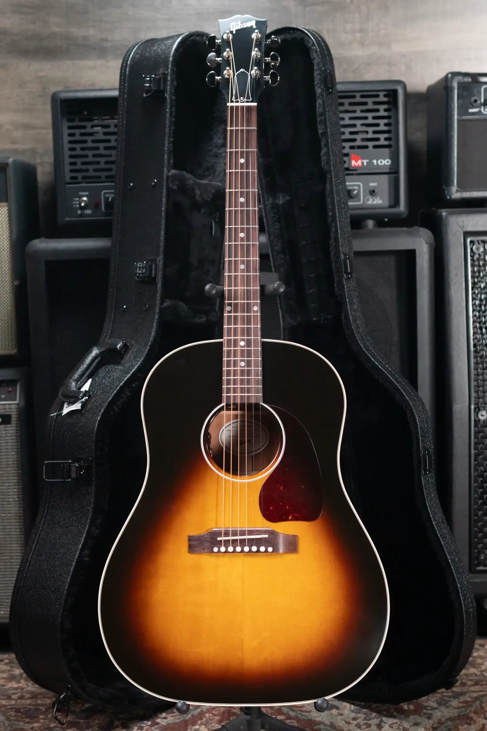 Gibson J-45 Standard Acoustic/Electric Guitar - Vintage Sunburst with Hardshell Case