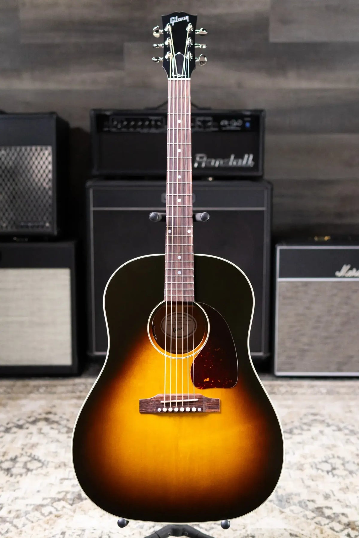 Gibson J-45 Standard HiFi DNA Acoustic/Electric Guitar - Vintage Sunburst with Hardshell Case