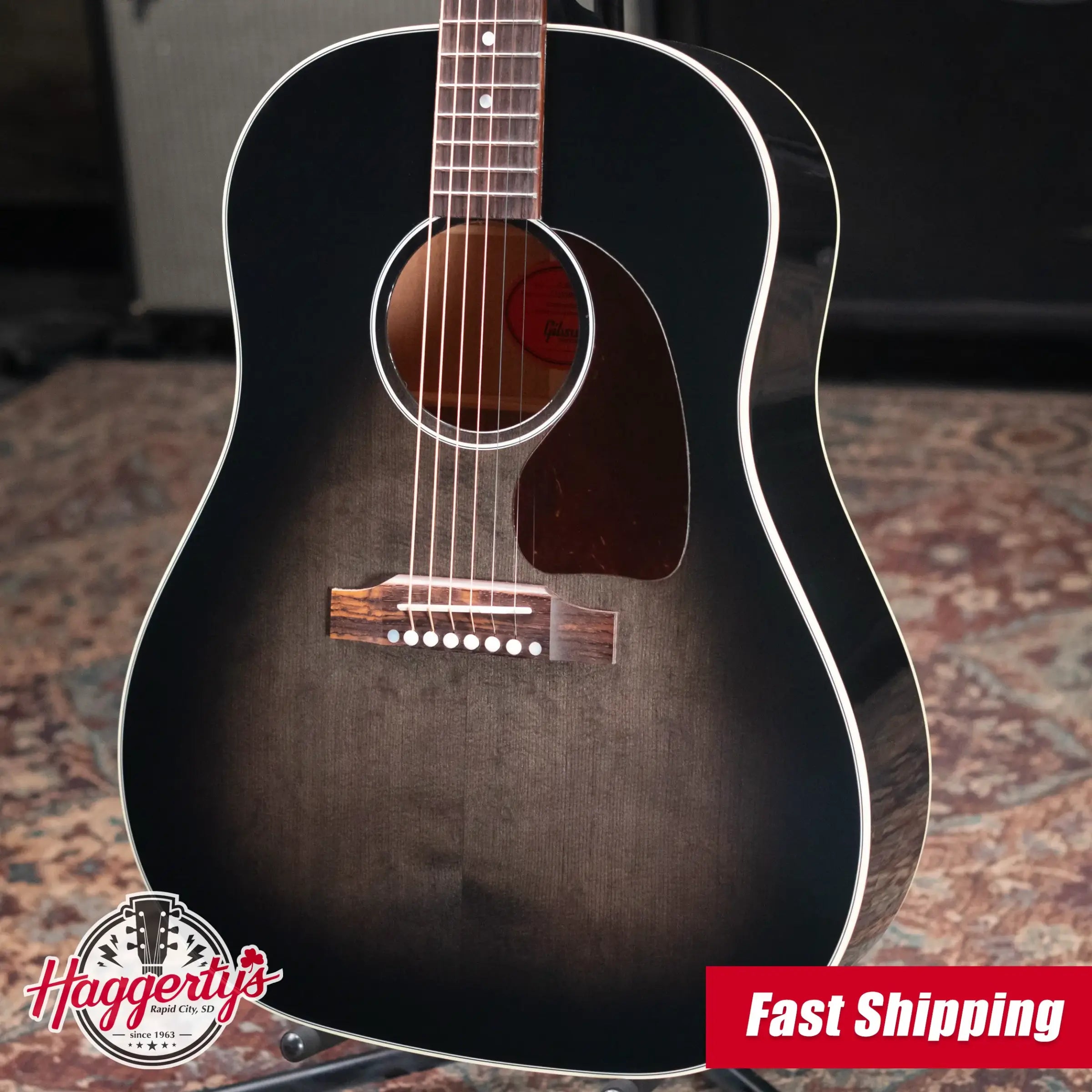 Gibson J-45 Standard Acoustic Guitar - Cobra Burst with Hardshell Case