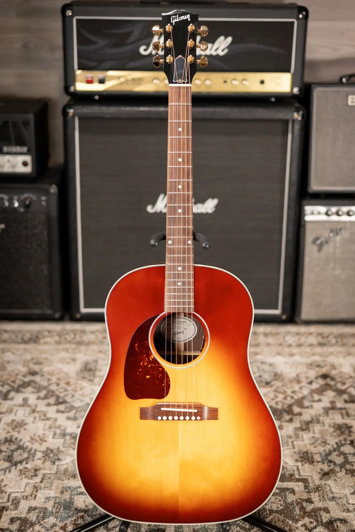 Gibson J-45 Standard Rosewood Left-Handed Acoustic/Electric Guitar - Rosewood Burst with Hardshell Case - Demo