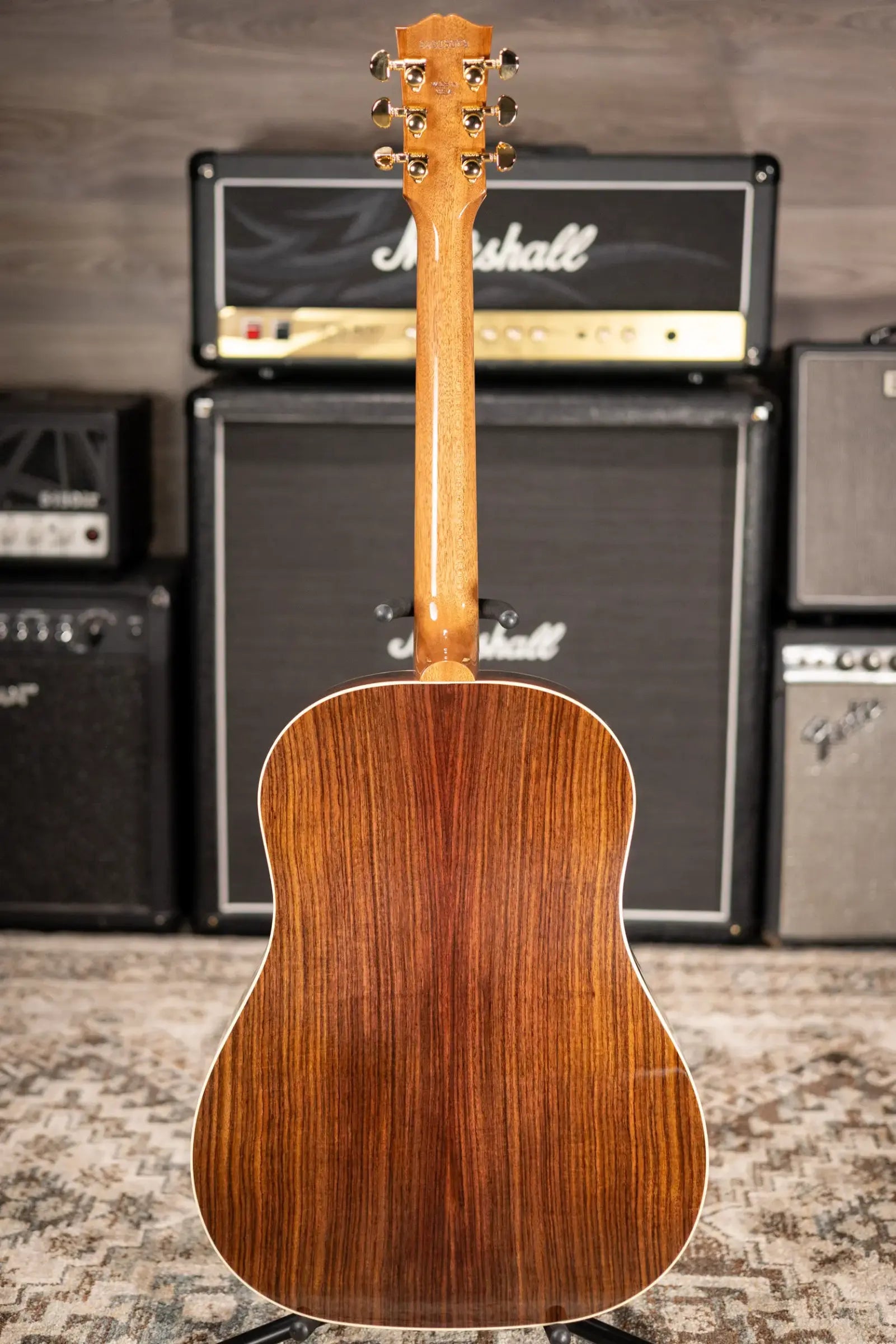 Gibson J-45 Standard Rosewood Left-Handed Acoustic/Electric Guitar - Rosewood Burst with Hardshell Case