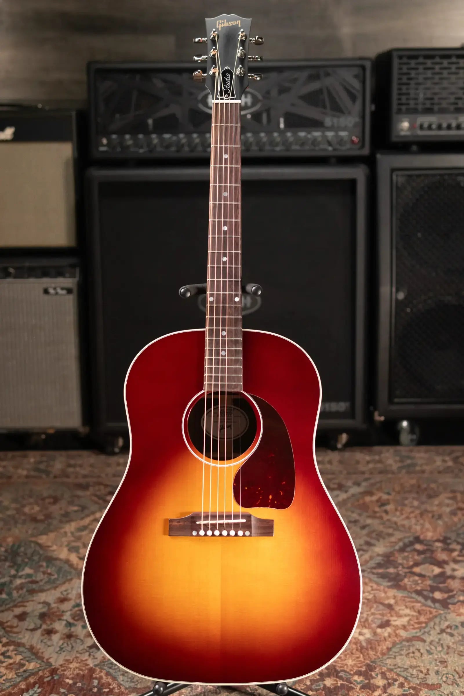 Gibson J-45 Studio Rosewood Acoustic/Electric Guitar - Rosewood Burst with Hardshell Case